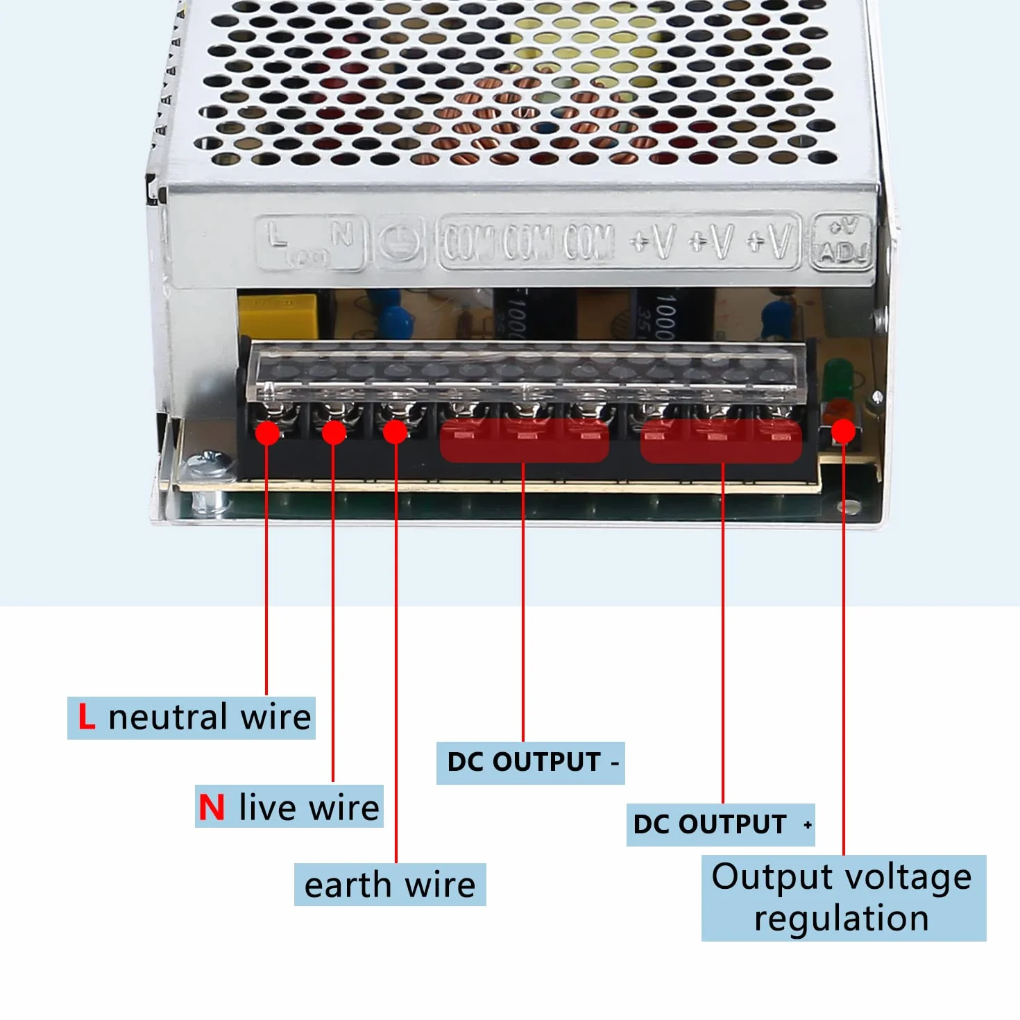 ANGEEK Fuente de alimentación conmutada 24V 10A 240W DC Adaptador AC 110V/220V a DC-24V