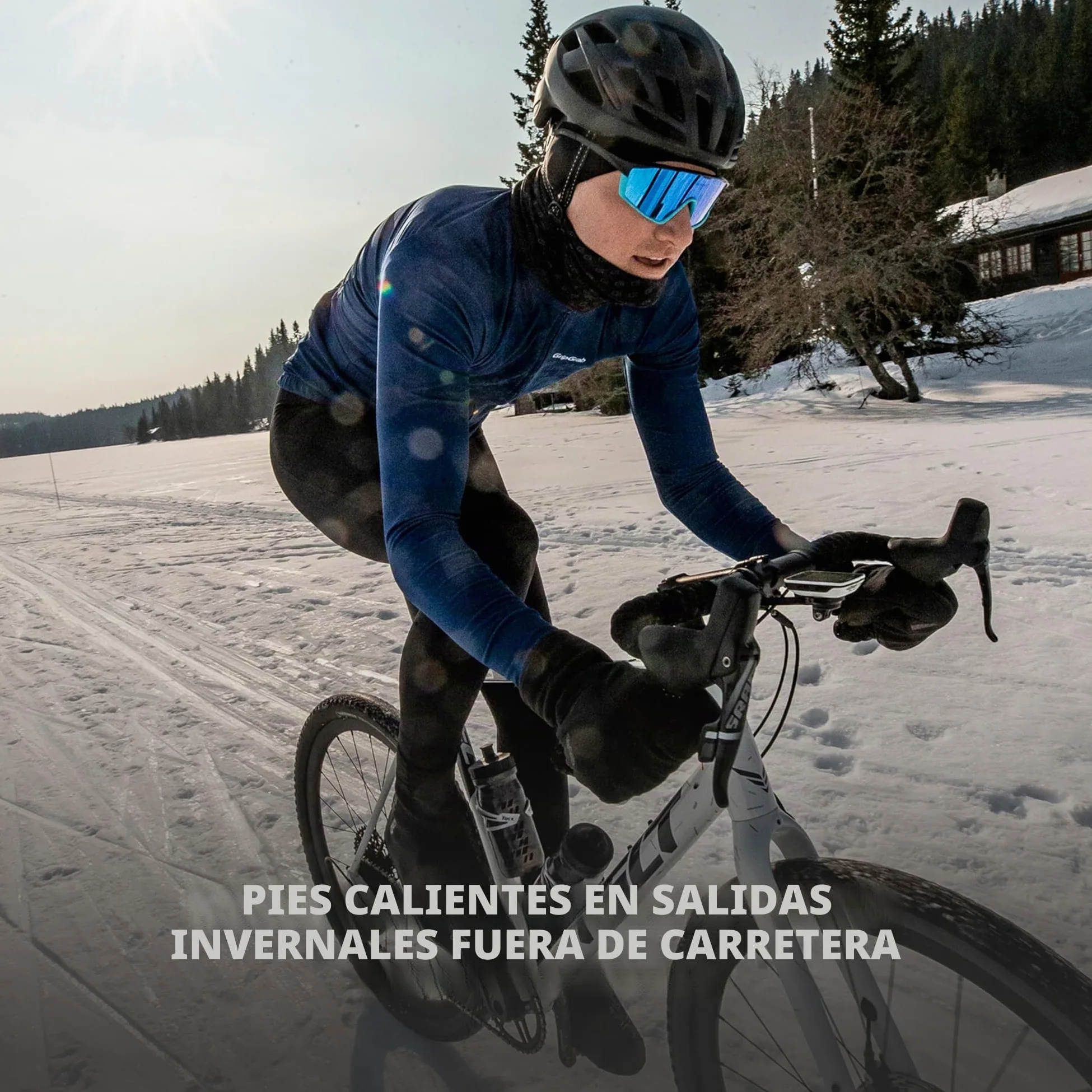 GripGrab Cubrezapatillas Ciclismo Arctic X Invierno Térmicos MTB Gravel Cortavientos Neopreno Impermeable Forro Polar