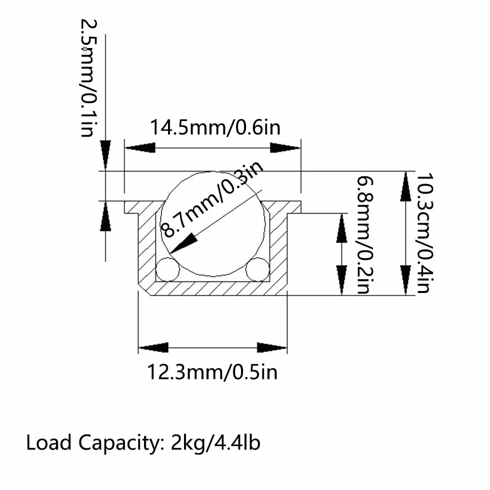 SagaSave 10 Ruedas de Rodamiento de Bolas de Transferencia 360 Grados, Mini Bolas de Nailon para Muebles