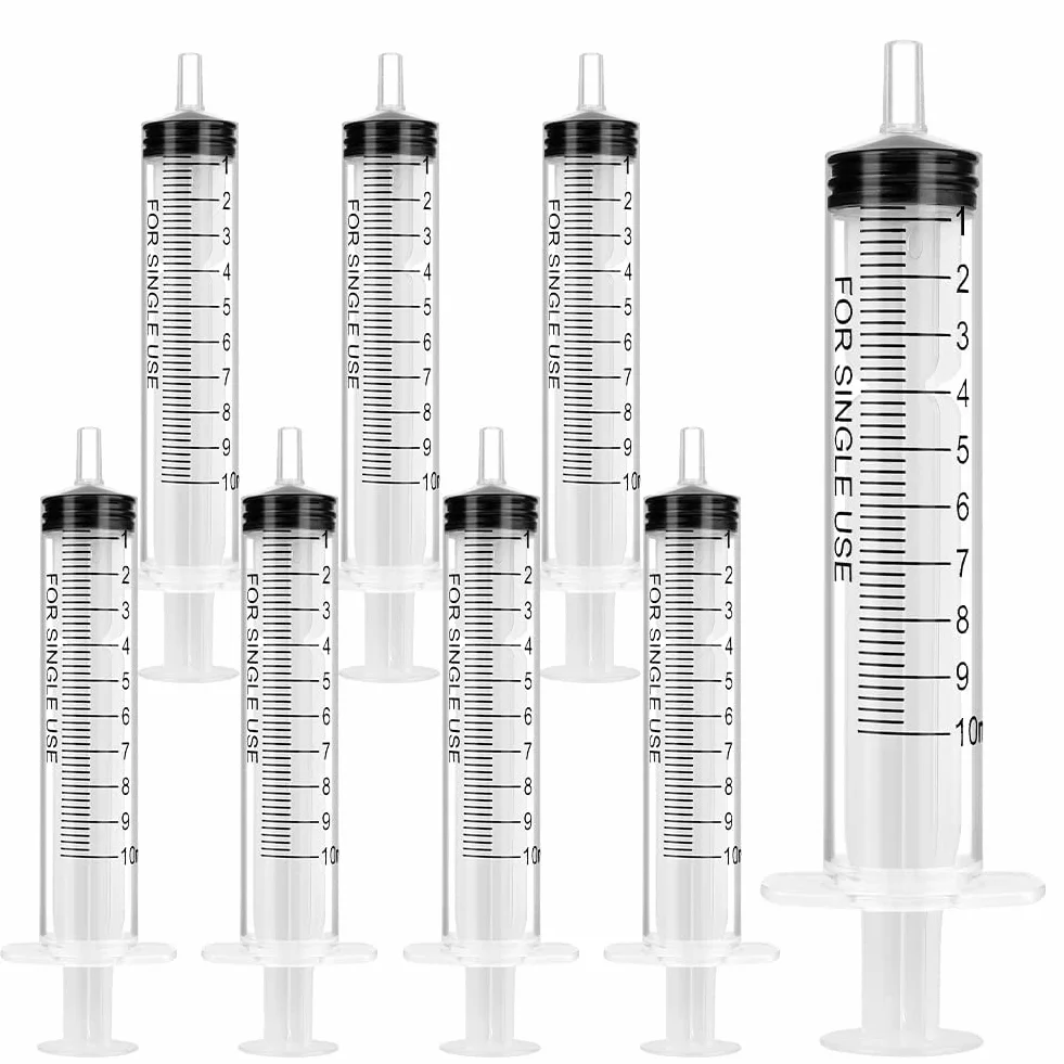 OFFCUP Jeringas 8pcs 10ml Jeringa de Plástico Reutilizable para Jardín Laboratorio Medición Riego