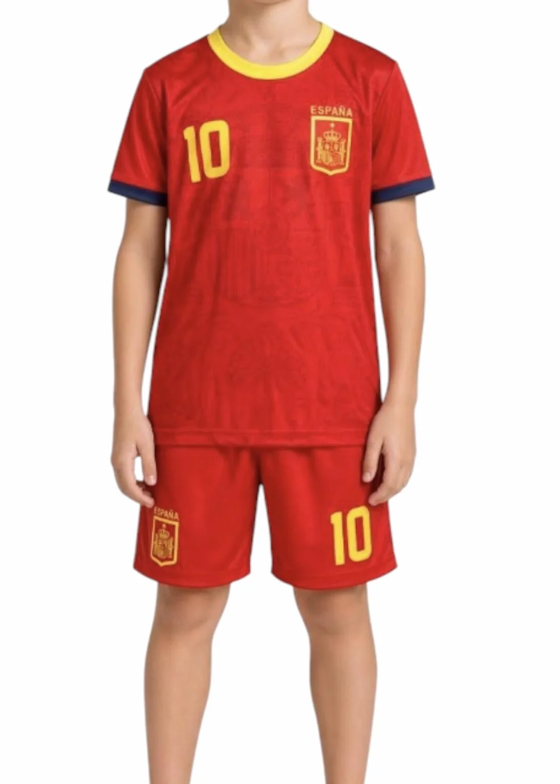 Conjunto de Deporte Camiseta y Pantalón Corto(4-14 Años，) de Fútbol - Equipación de Verano para Entrenamiento y Colegio