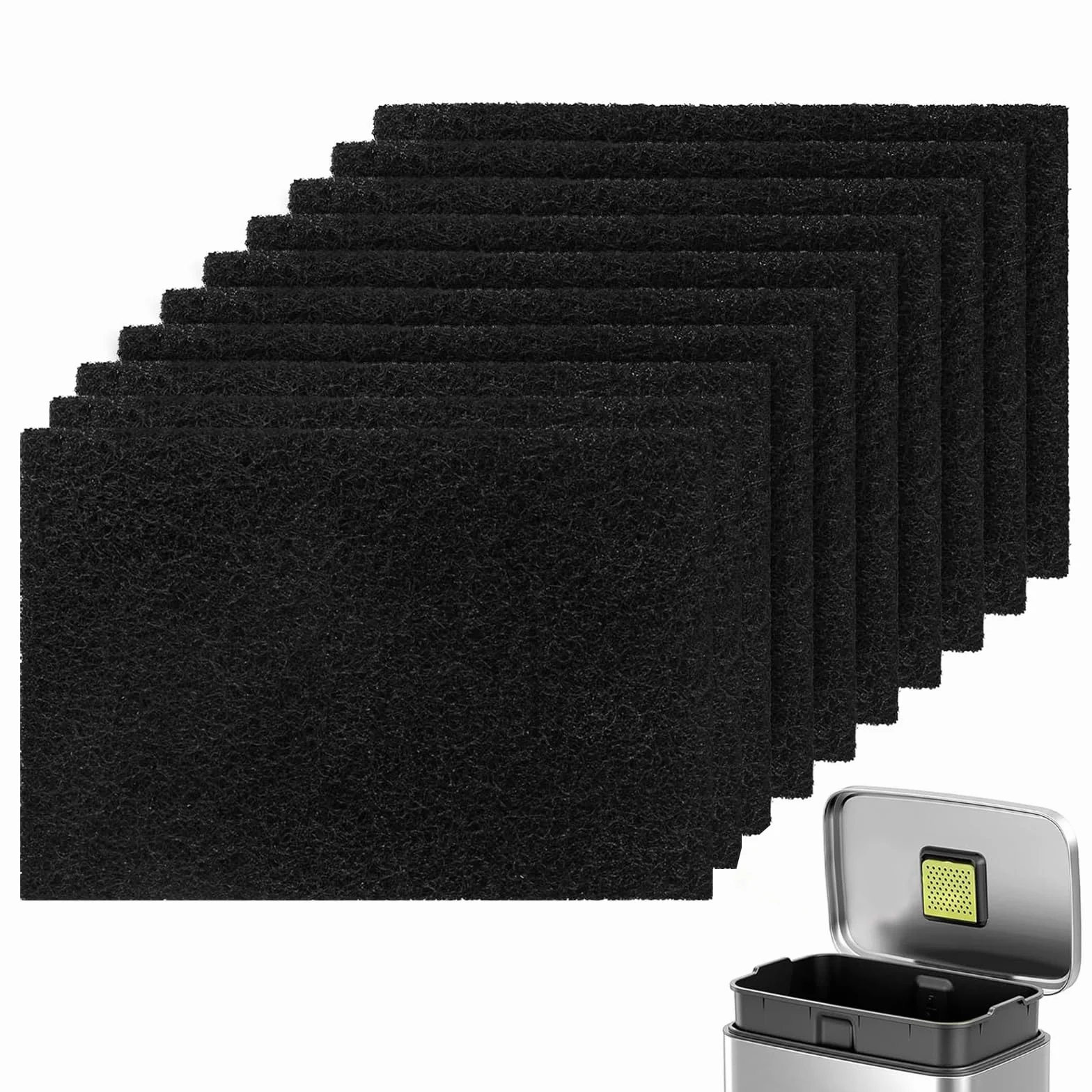 Filtros de carbón Activado Antiolor Cuadrados compatibles con Joseph Food Waste Caddy, Filtro para Cubos de Repuesto para Cocina de Interior