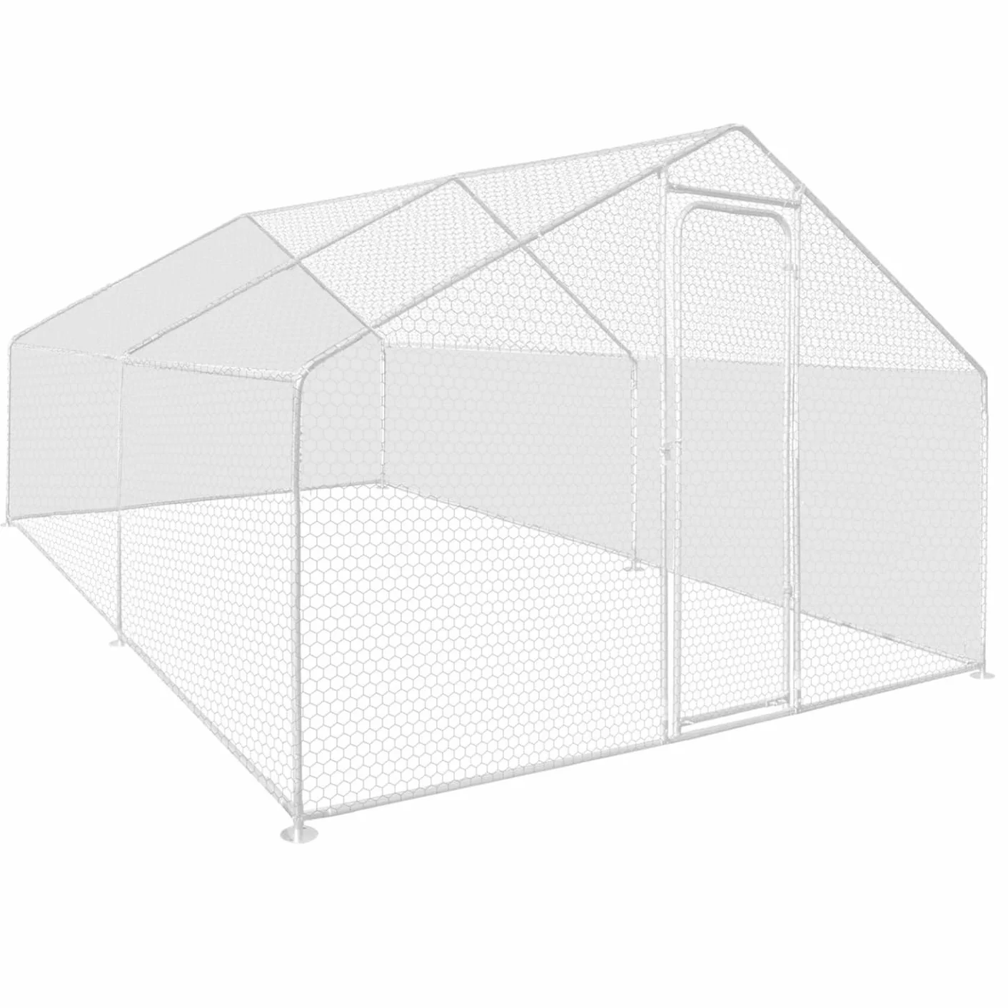 Lona impermeable blanca 150 GR para corrales de gallineros 1 trasera 2 lados