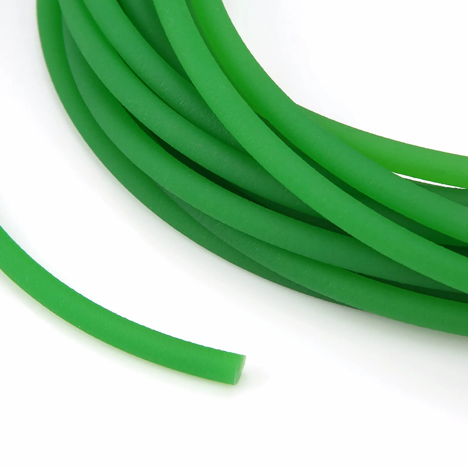 Correa de Poliuretano Redonda Rugosa Verde 6mm x 10m para Transmisión de Accionamiento