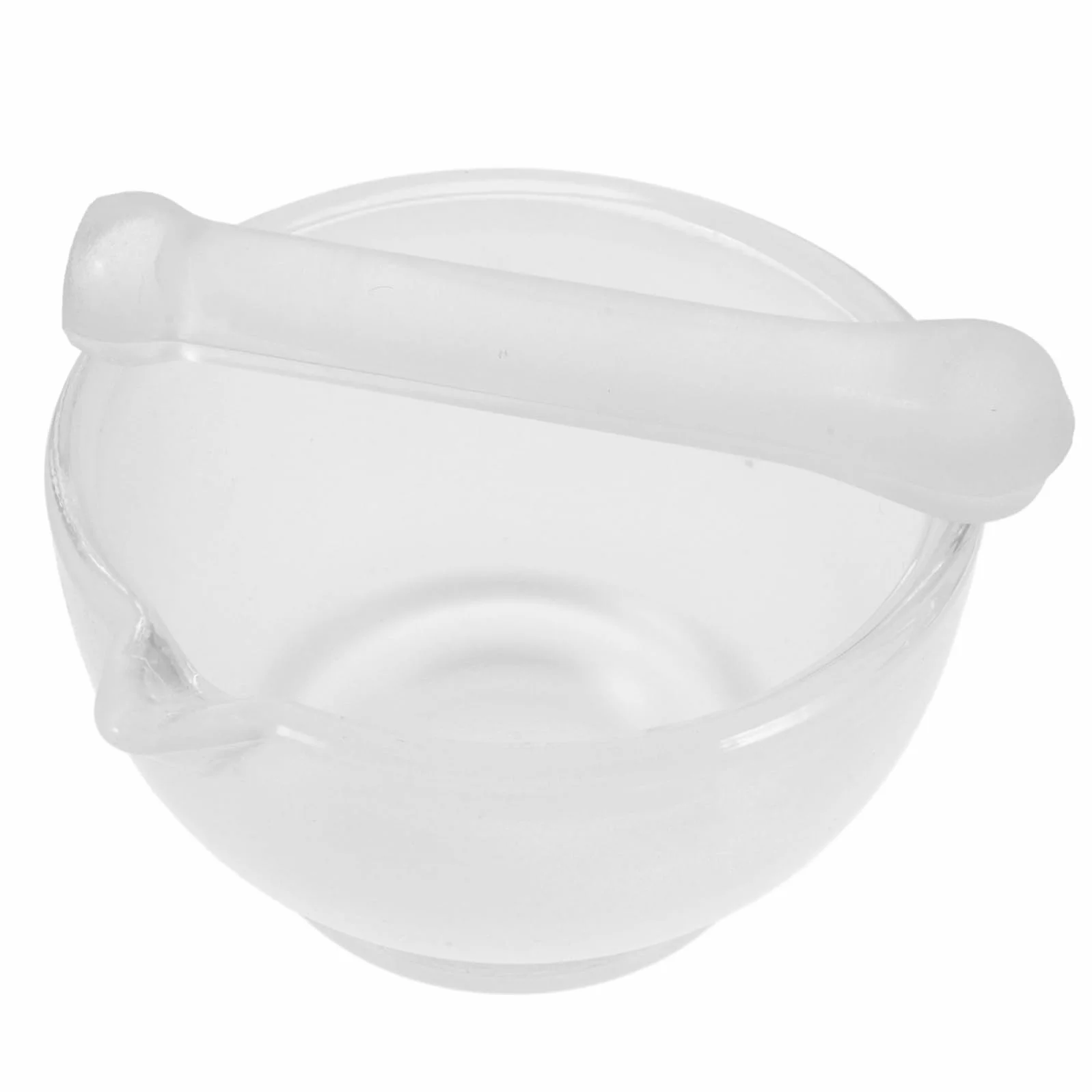 Mortero de Vidrio para Laboratorio con Cuenco y Moler Especias Cocina Profesional