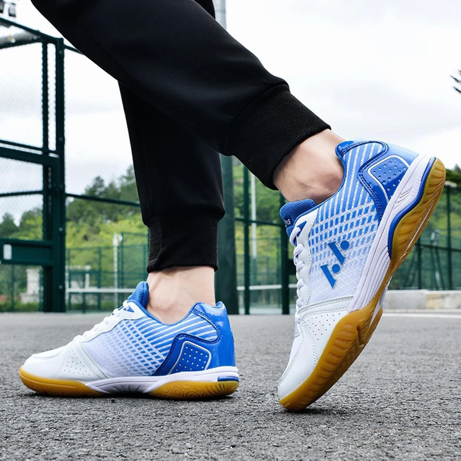 Zapatos de bádminton para hombres y mujeres, ligeros, antideslizantes, con absorción de golpes