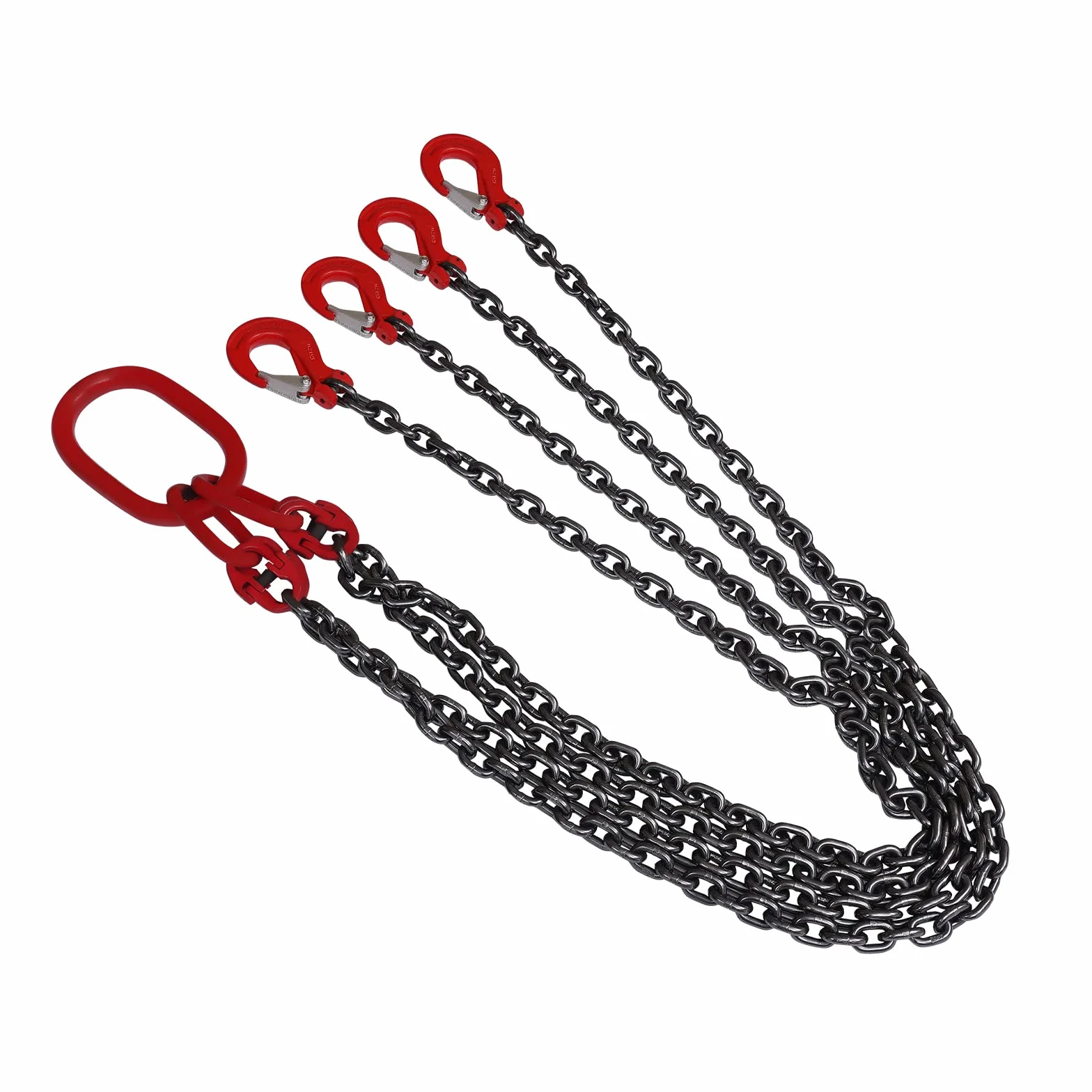Cadena de elevación 4 patas G80 acero de aleación 5T 0.8 cm 150 cm