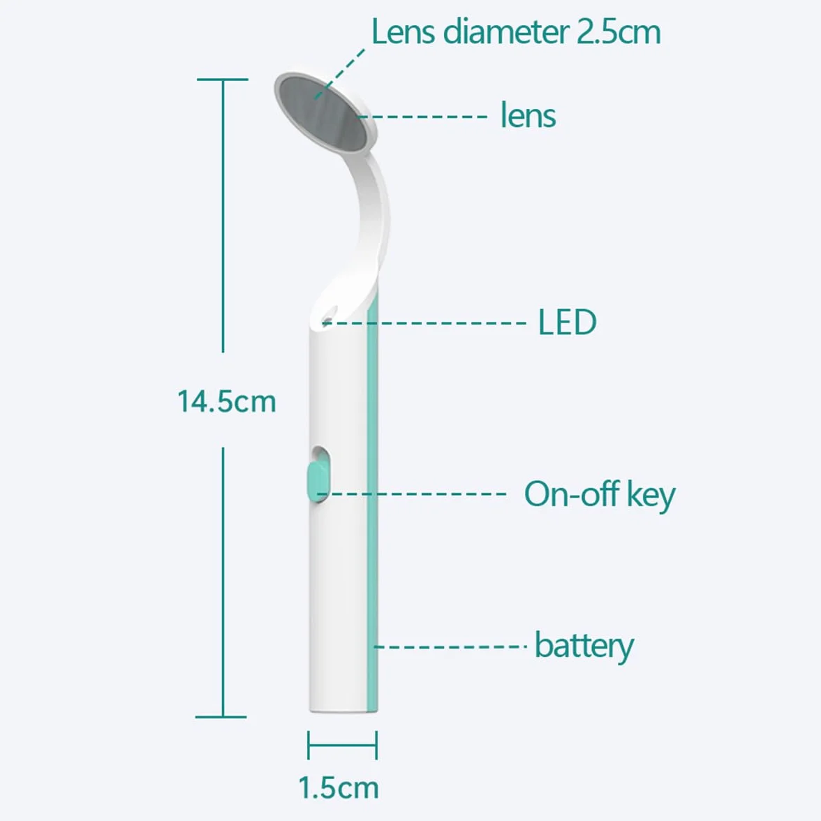 Espejos dentales con luz LED, Espejo antivaho para Cuidado bucal