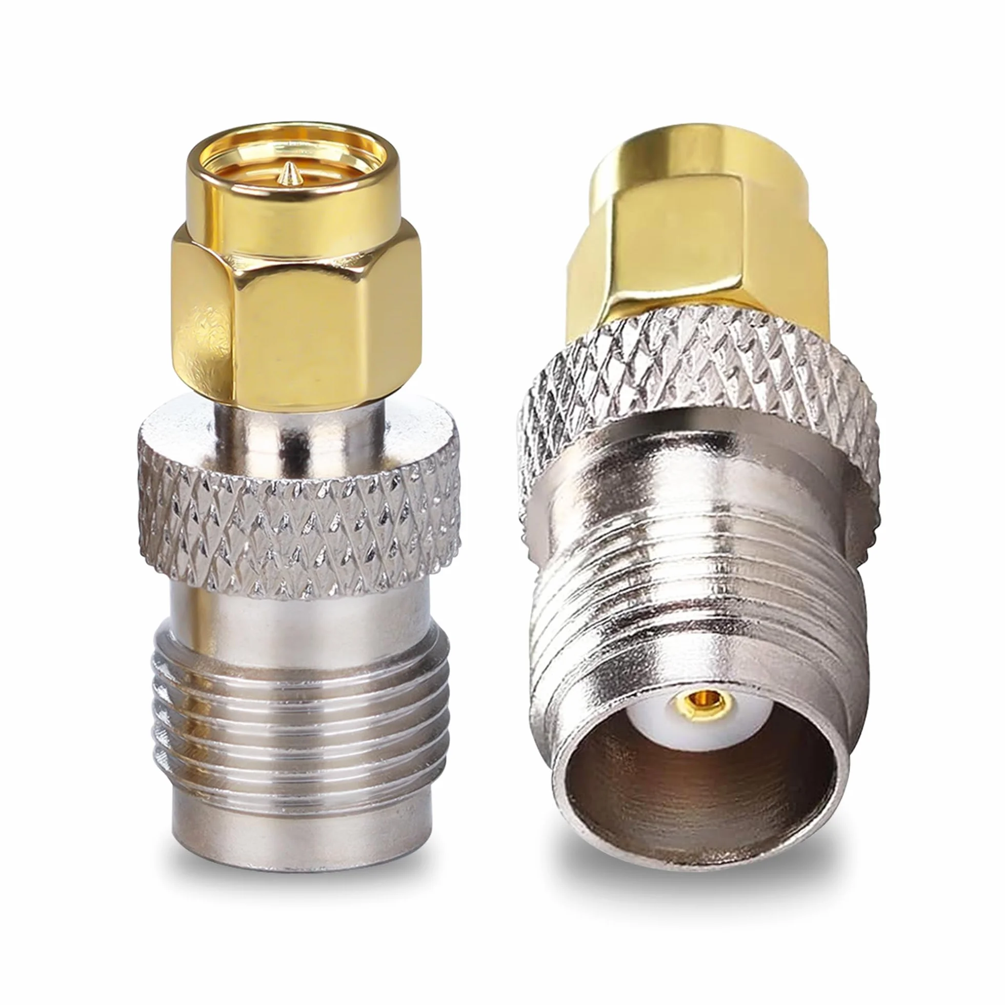 Adaptador SMA a TNC, Conector Coaxial SMA Macho a TNC Hembra 2 Piezas
