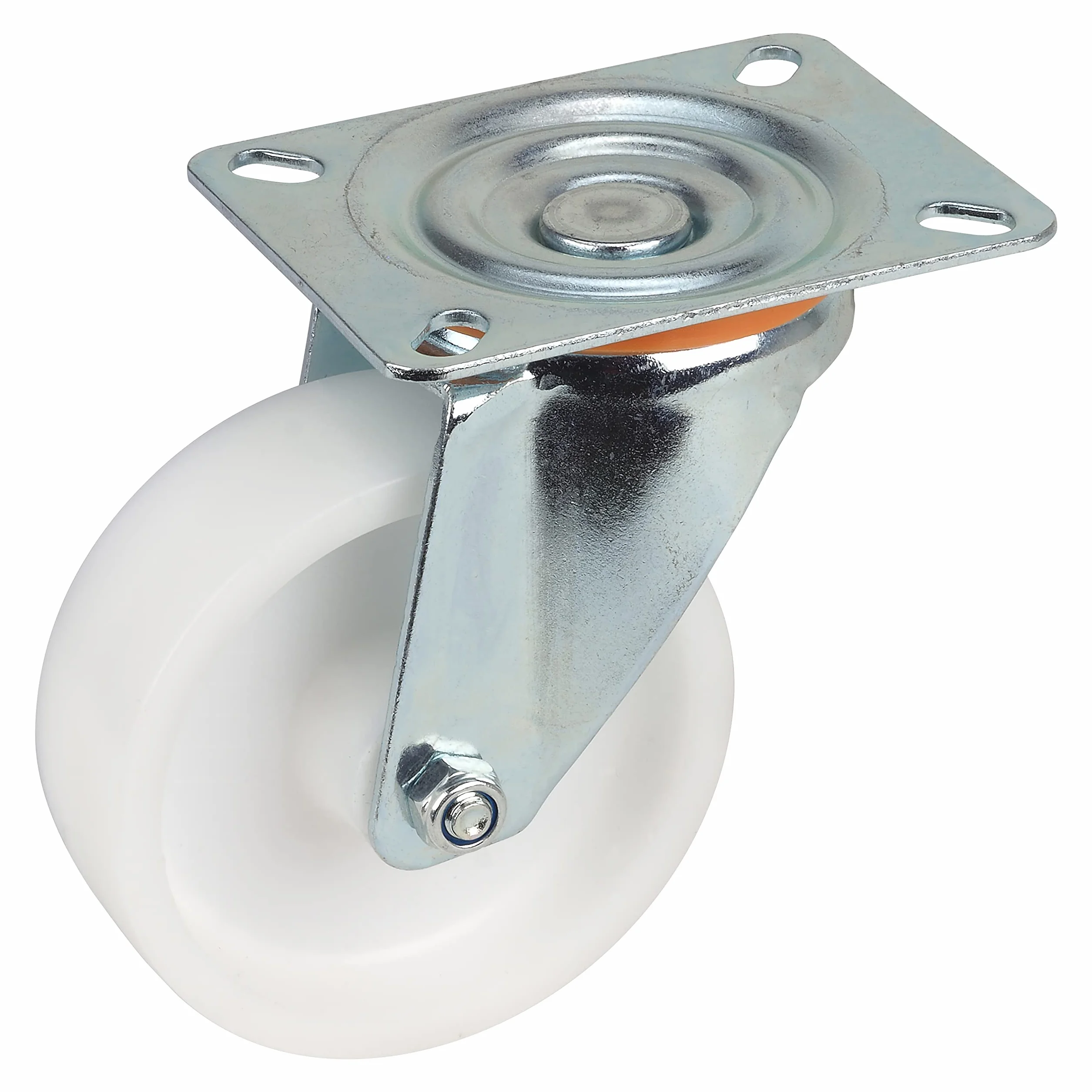 Dörner + Helmer Juego 4 ruedas giratorias 100 mm polipropileno placa 100x85 mm capacidad carga 450 kg