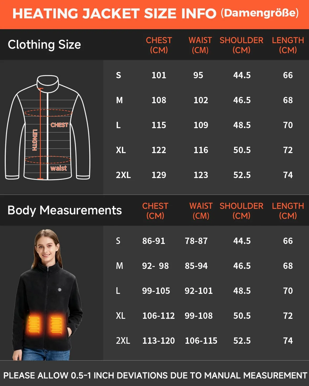 Chaleco Calefactable Hombre Mujer,Chaqueta Calefactable con Bateria 10000mAh,3 Temperaturas 9 Zonas de Calefacción,Electrico Chaleco Chaqueta Térmico Ropa Calefactables Inteligentes Para el Invierno