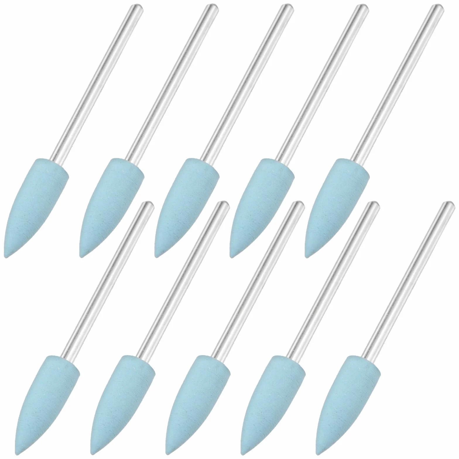 M METERXITY Juego De 10 Ruedas De Pulido Con Punta De Silicona 6mm Kit De Pulido Para Joyería Herramienta Rotativa 600 Granos