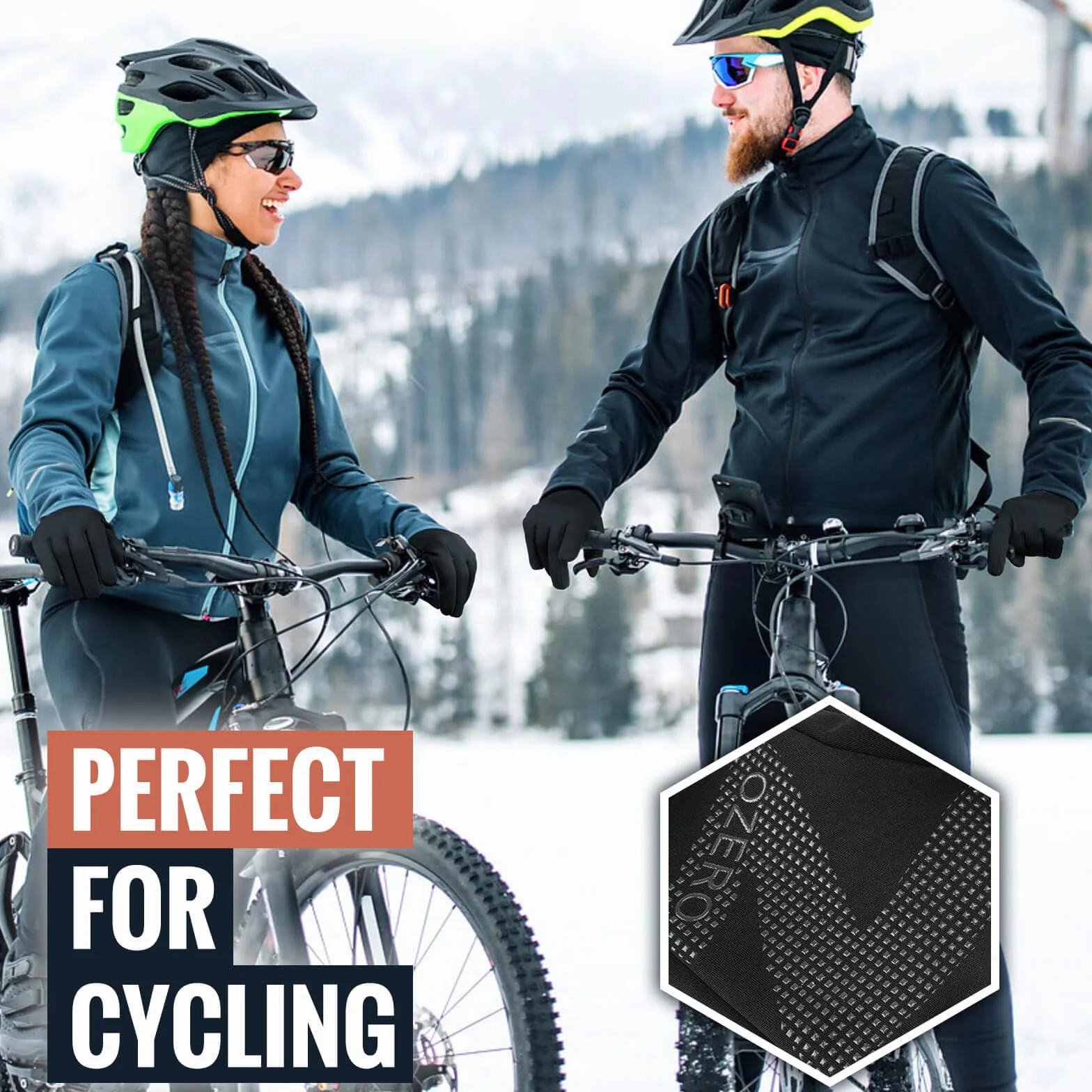 OZERO Guantes de invierno para pantalla táctil para hombre: guantes cálidos para correr, resistentes al viento, resistentes al agua, guantes térmicos ligeros para senderismo, ciclismo, conducción