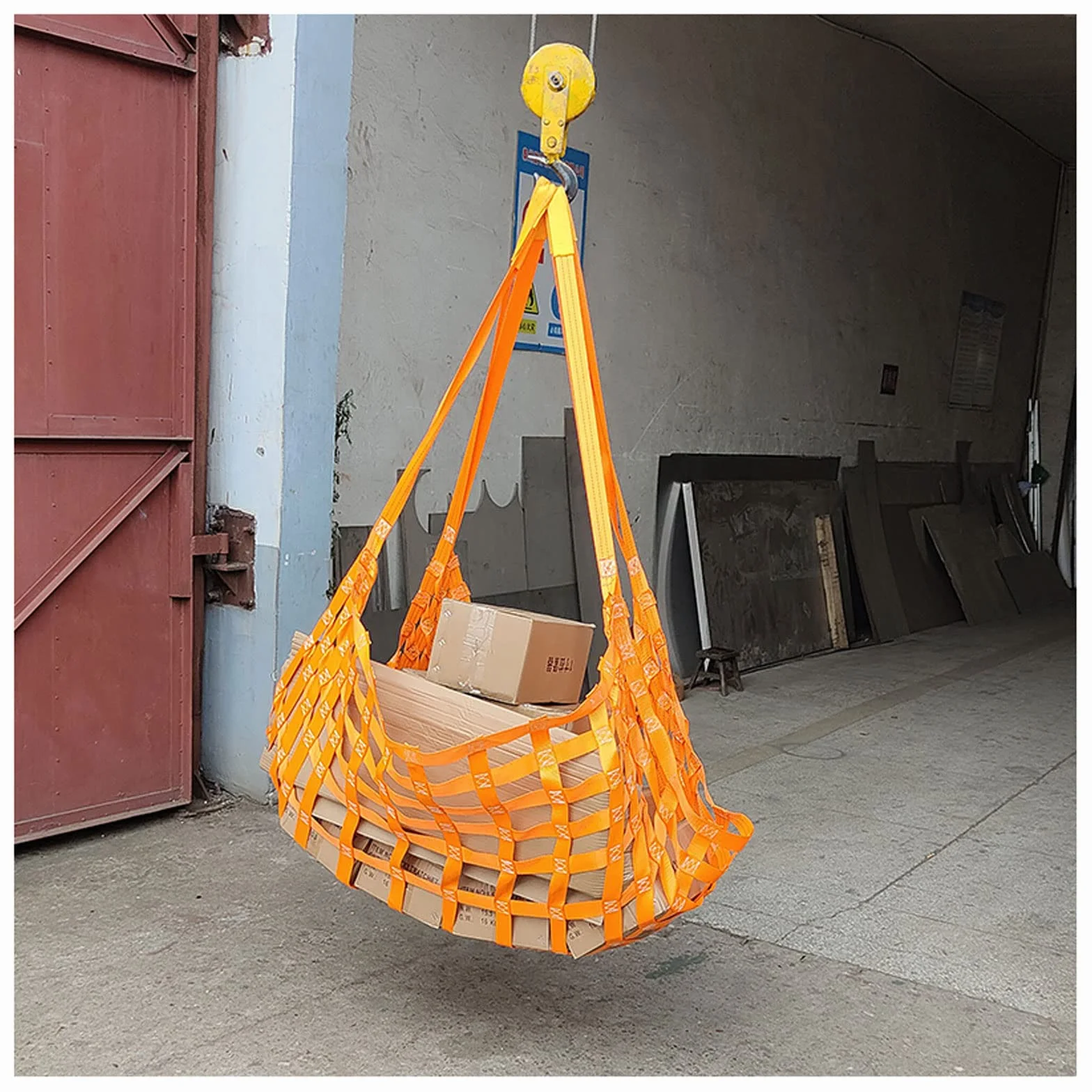 NIANTONG Red de Elevación de Eslingas de Poliéster Plano 1000kg