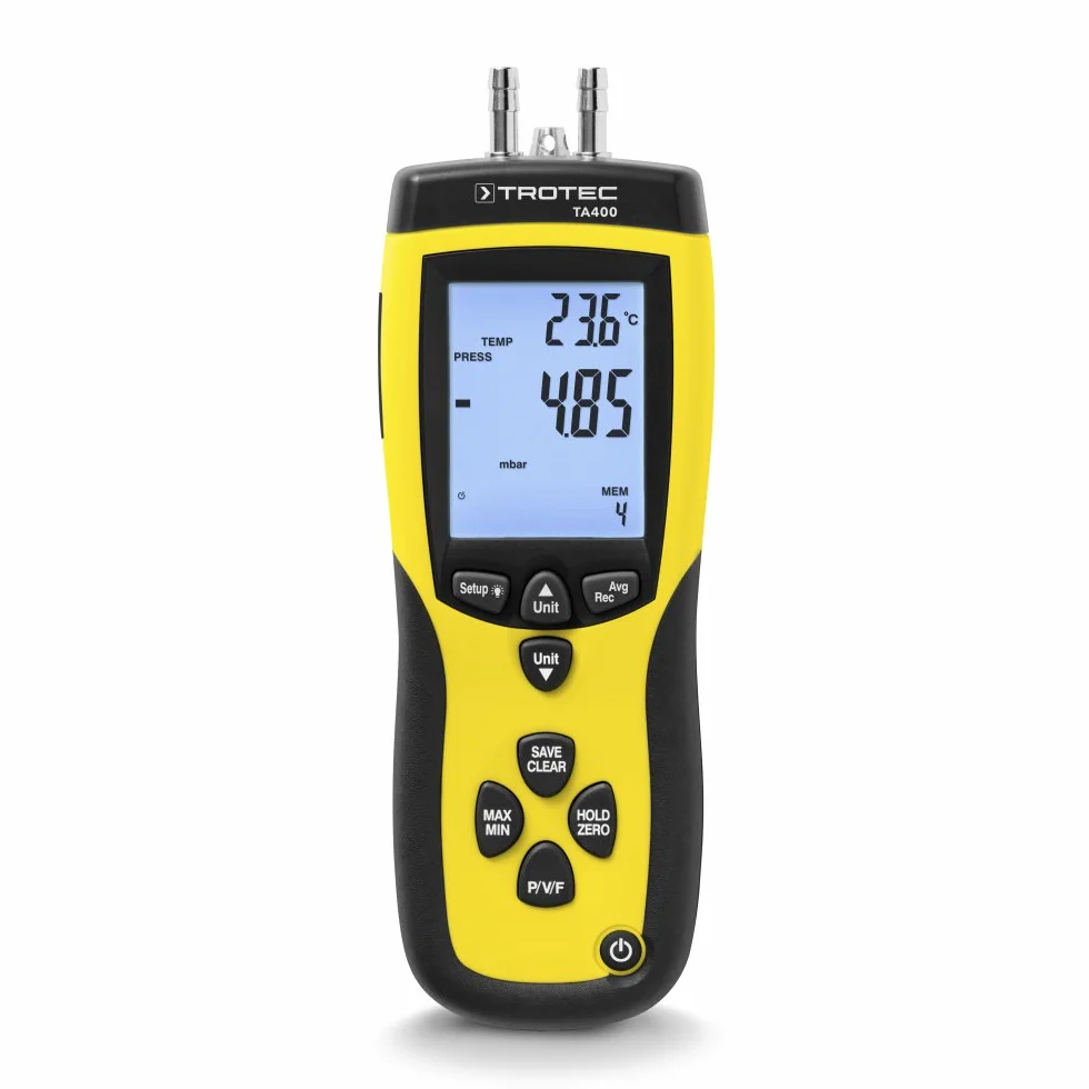 TROTEC Anemómetro TA400 Profesional Velocidad Flujo Presión Temperatura Aire