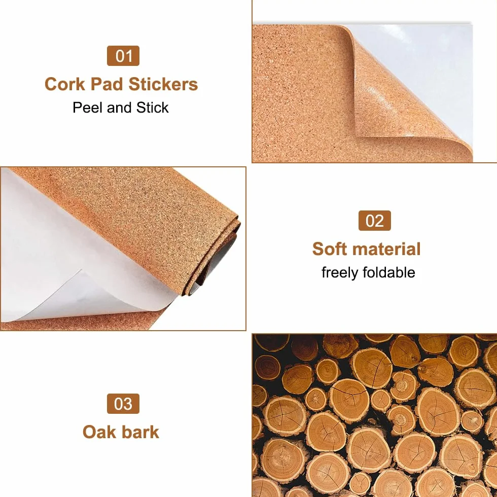 Tablero Autoadhesivo para Manualidades 8 Piezas 29,7x21cm A4 Corcho Autoadhesivas