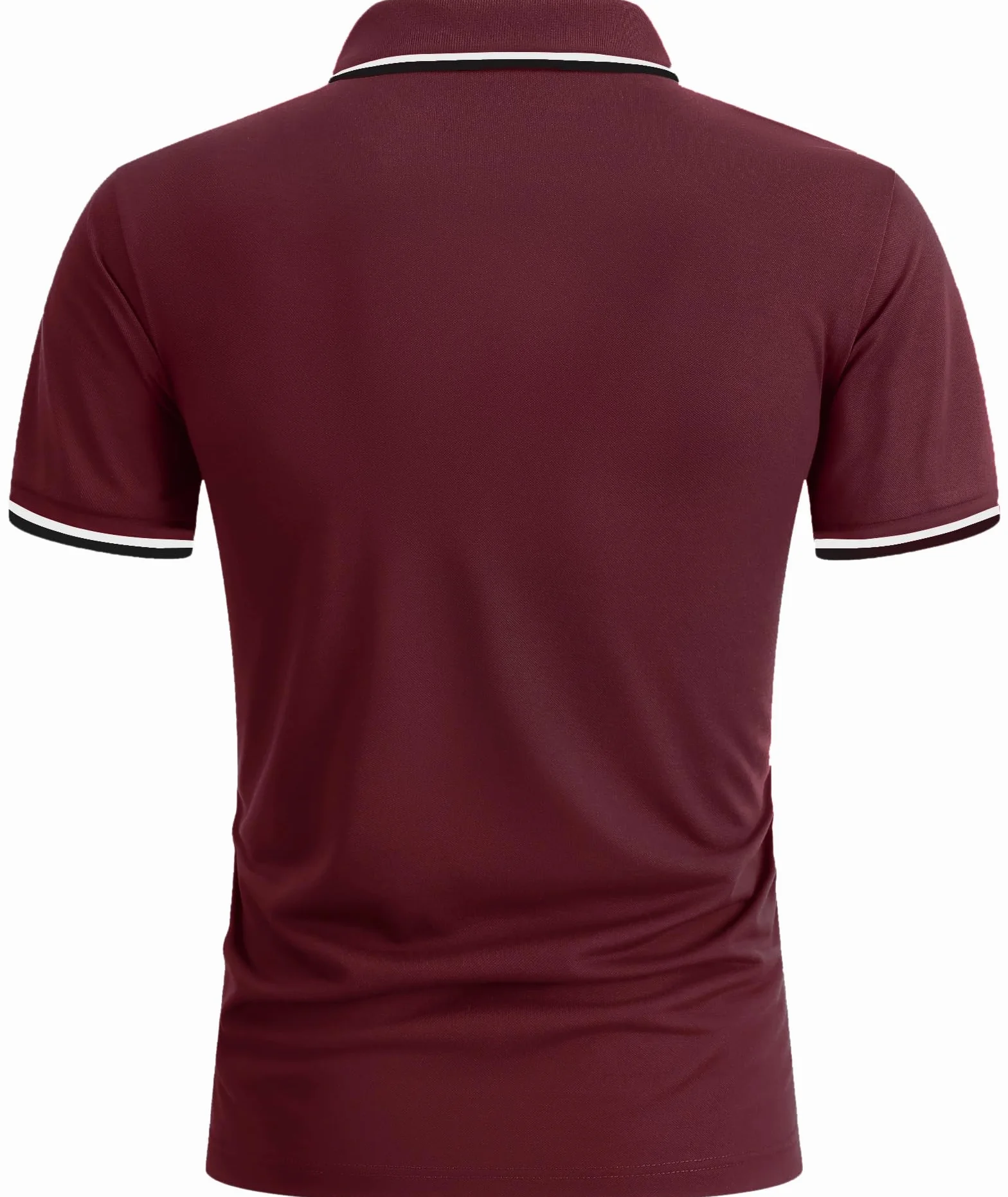 zitysport Polo Hombre Manga con Bolsillo en el Pecho Golf Transpirable Secado Rápido Slim Fit