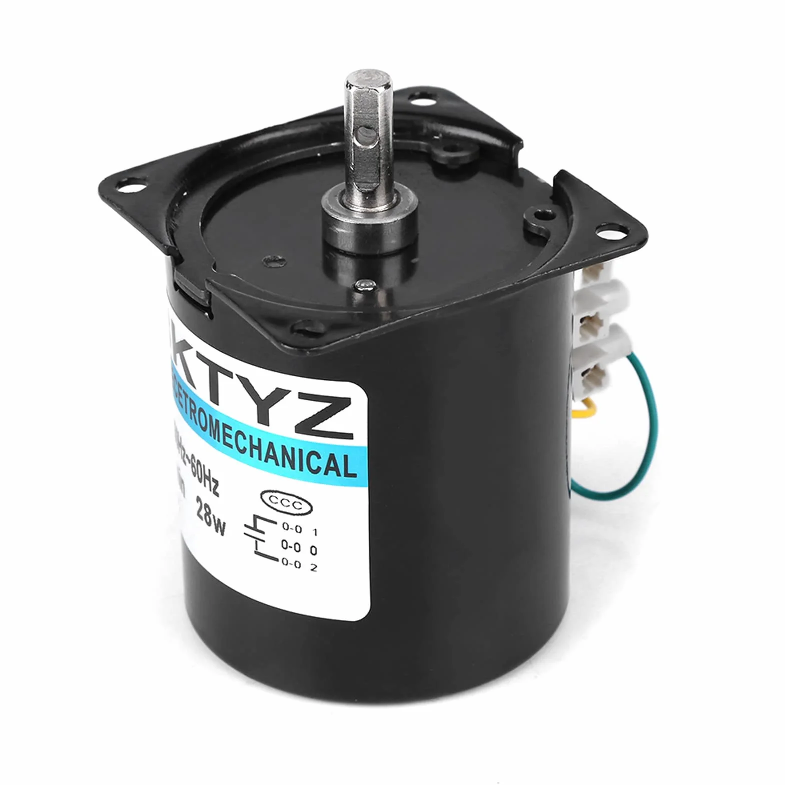 Motor de engranaje síncrono 60KTYZ AC 220V 28W 2.5/20/30/110RPM CW/CCW Control de dirección de par Reducción