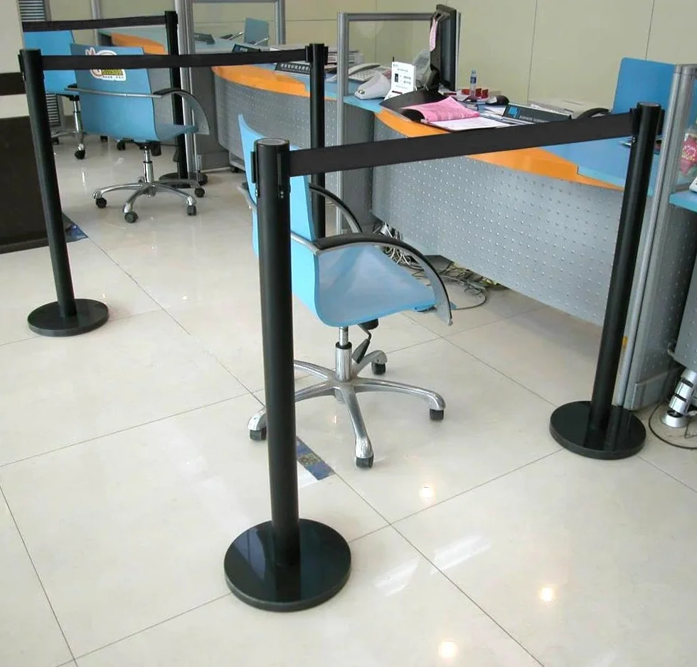 Yaheetech Postes Separadores 8 Piezas Postes de Seguridad con Cinta Extensible 2 M Catenarias para Eventos