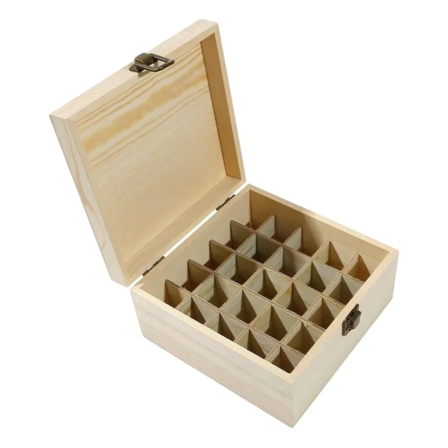 Collar Organizador 12/25 Slots Organizador de transporte Botellas de aceite esencial Caja de almacenamiento de contenedores Aromaterapia Caja de almacenamiento de madera de aceite esencial Joyería de