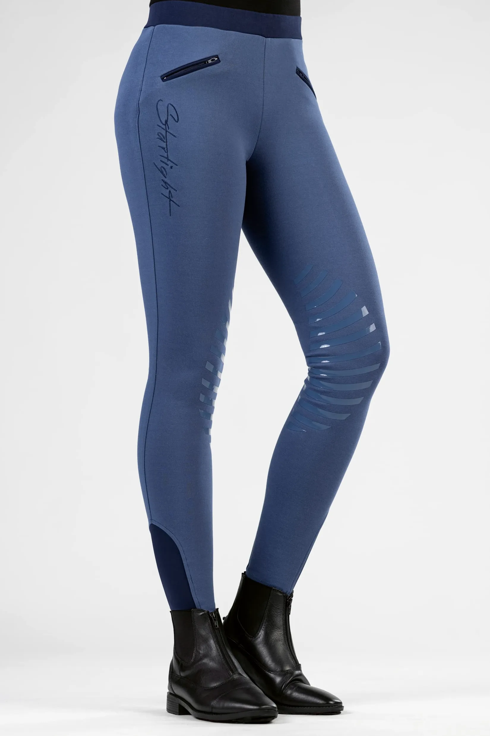 HKM 9228, Reitleggings Starlight, Pantalones de Equitación para Mujer, Blanco (Weiß), 32