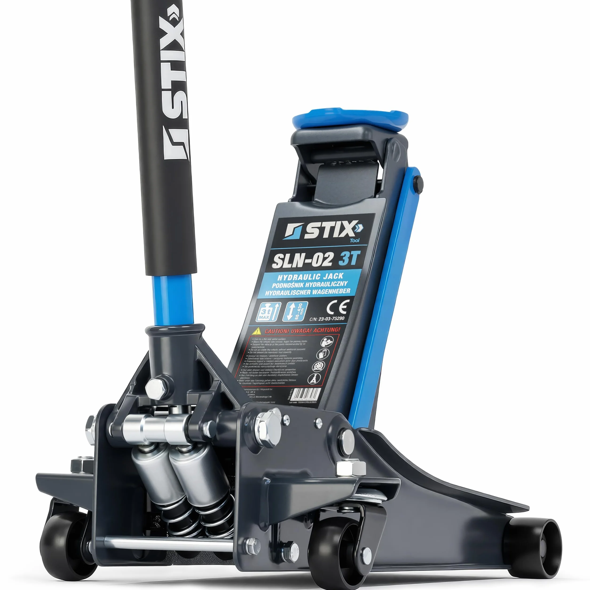 STIX Gato hidráulico SLN-02 3 toneladas 85-430 mm doble bomba