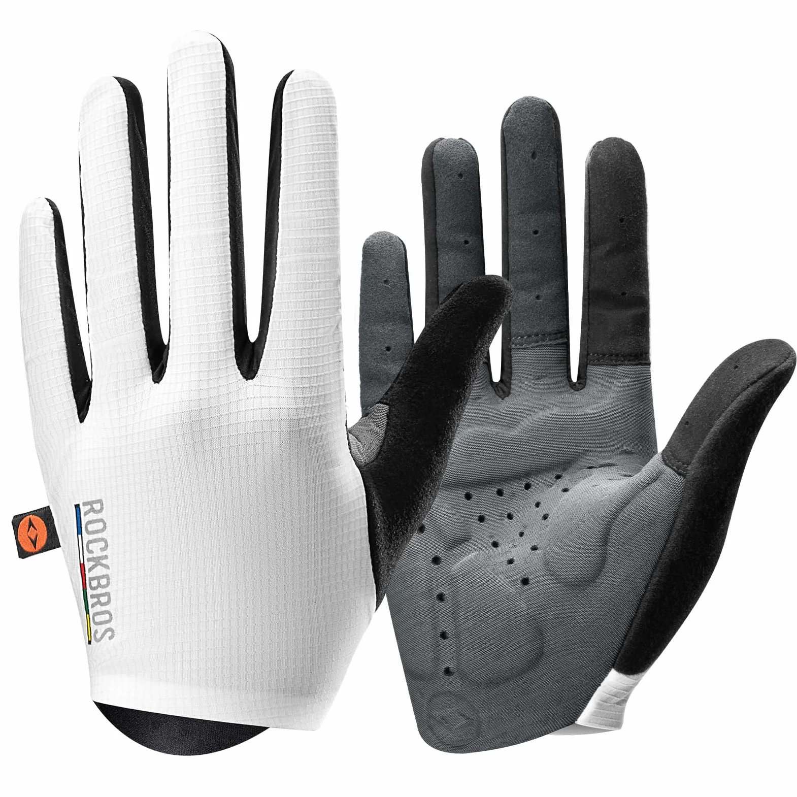 ROCKBROS Road to Sky Guantes de Ciclismo MTB para Hombre, Guantes Dedos Largos con Protección Solar para Ciclismo Carretera en Verano