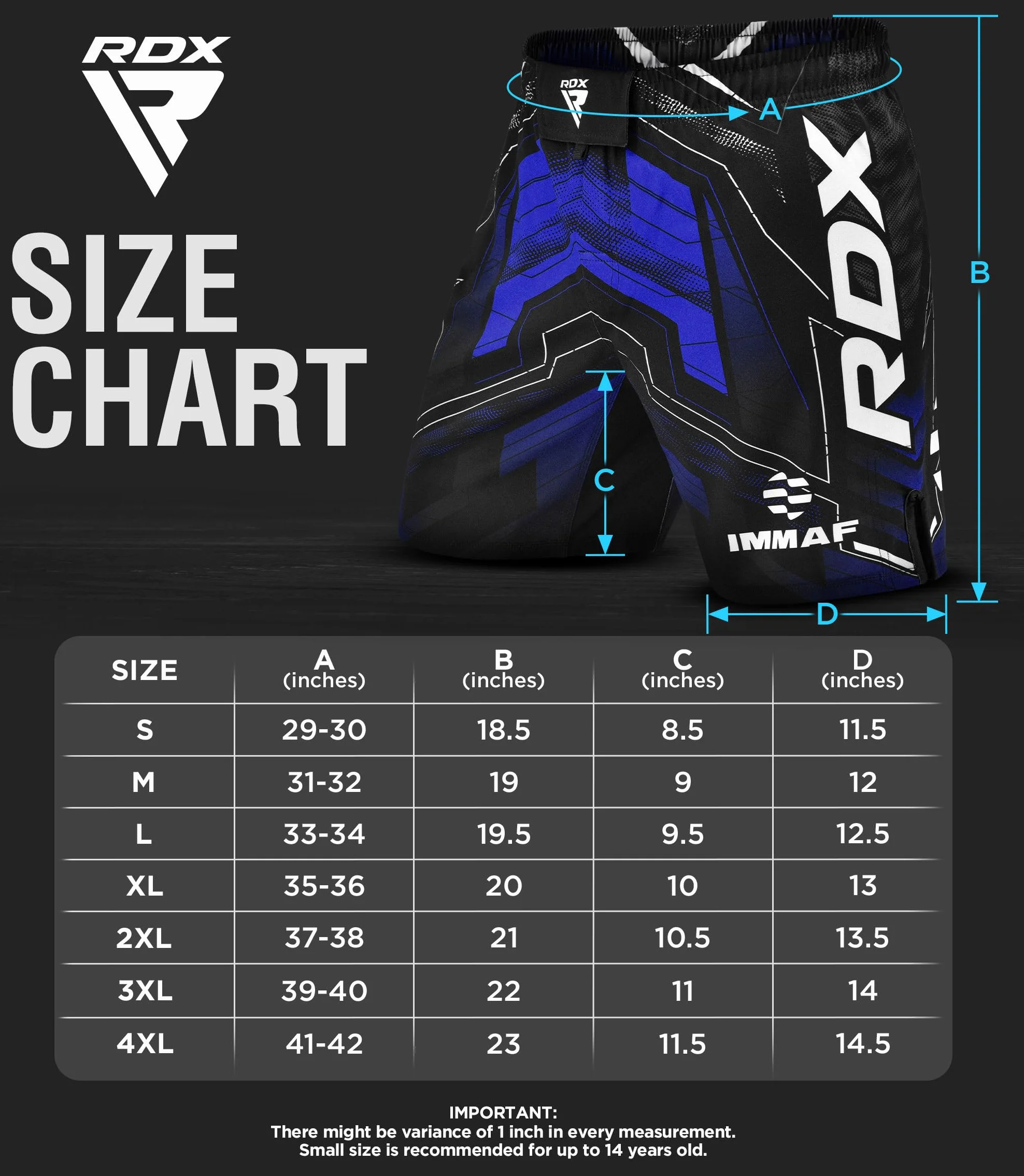 RDX Pantalones cortos de MMA aprobados por IMMAF, diseño de aberturas laterales para boxeo, muay thai, kickboxing