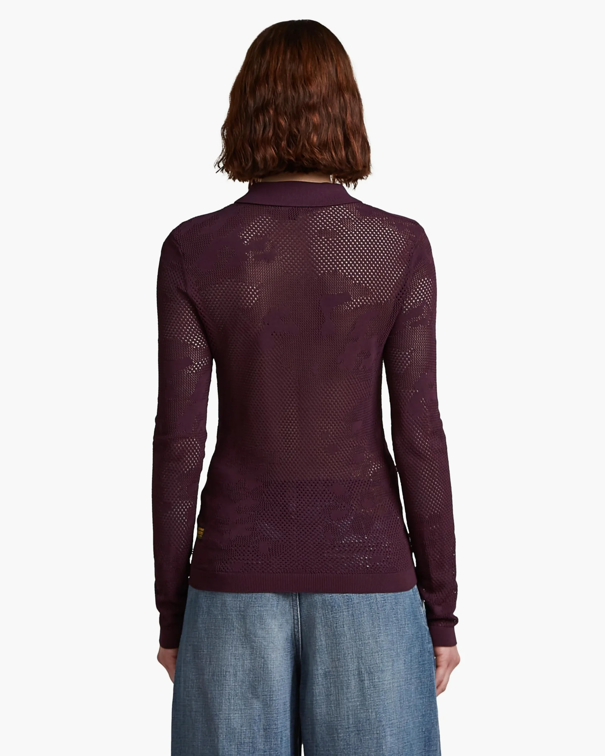 G-Star Pointelle Slim Polo Knit Wmn Sudadera Mujer