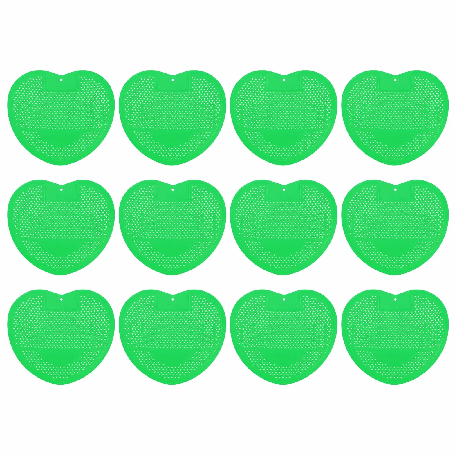 QUARKZMAN 12 Piezas Desodorante de Pantalla de Orinal, Pastillas de Orinal con Fragancia Anti-Salpicaduras, Protección contra Olores, Alfombrillas de Orinal para Baño, Verde