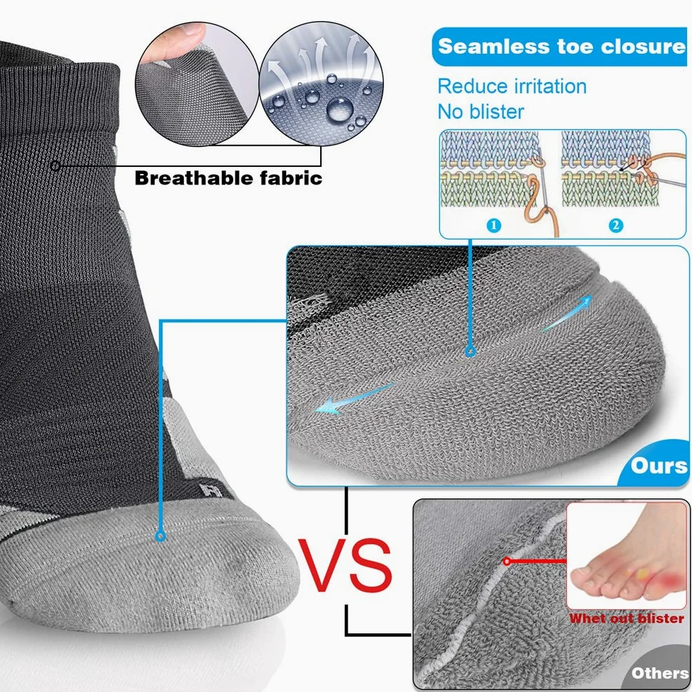 Hylaea - Calcetines de running (talla M), color negro