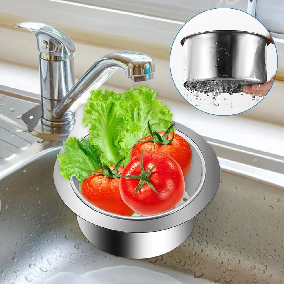 Colador de Acero Inoxidable en Forma de Cisne para Fregadero, Swan Sink Strainer Basket