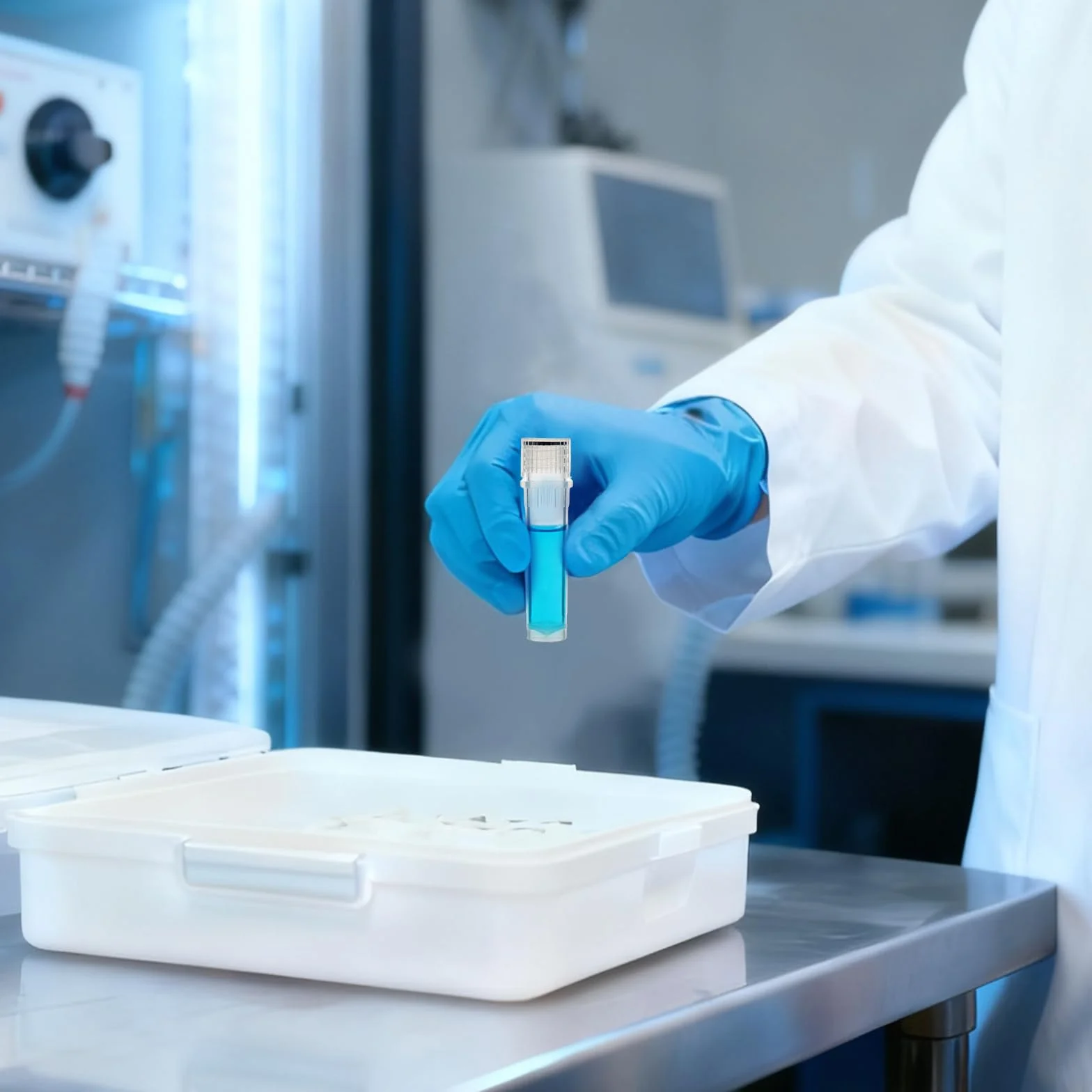 Tubos criogénicos de plástico 2,0 ml 50 unidades con código de identificación