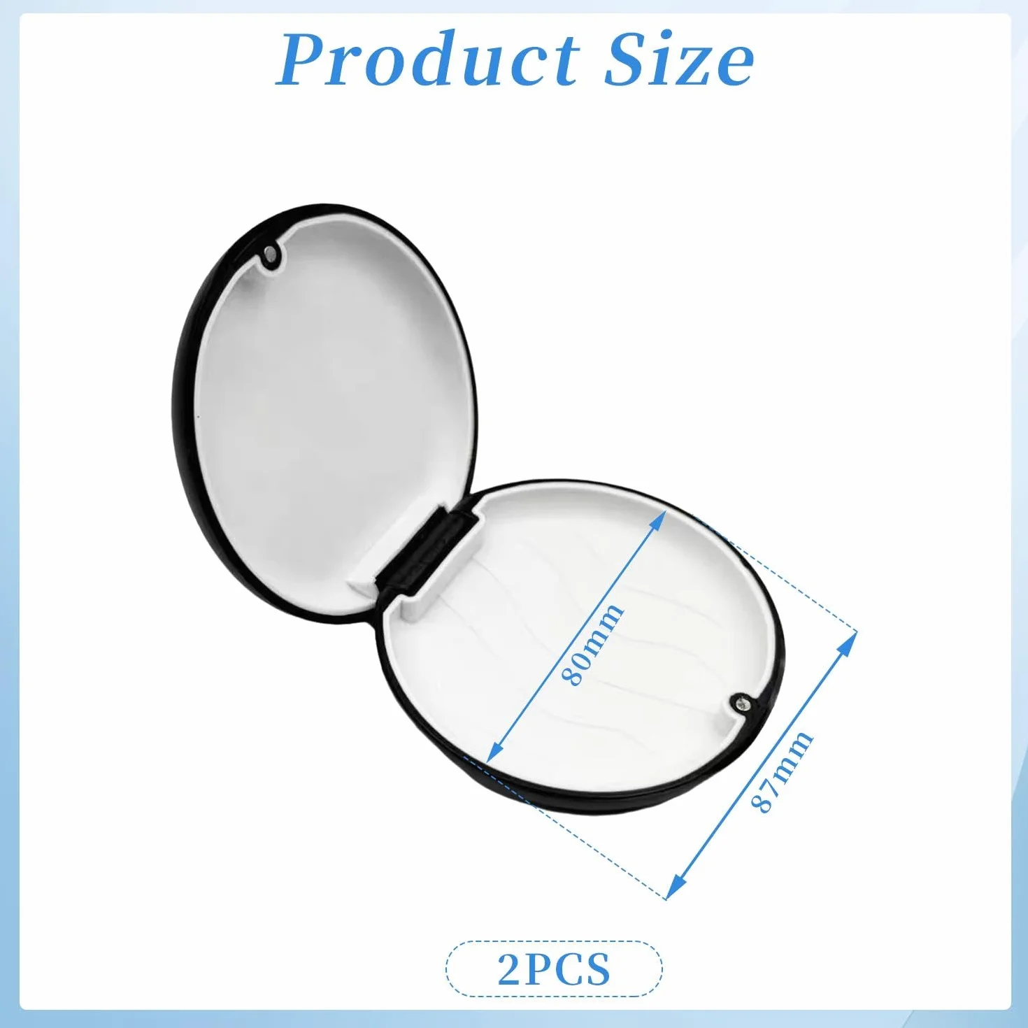 Caja Dental Magnética 2 Piezas, Almacenamiento Aparatos Ortopédicos Sellada Portátil
