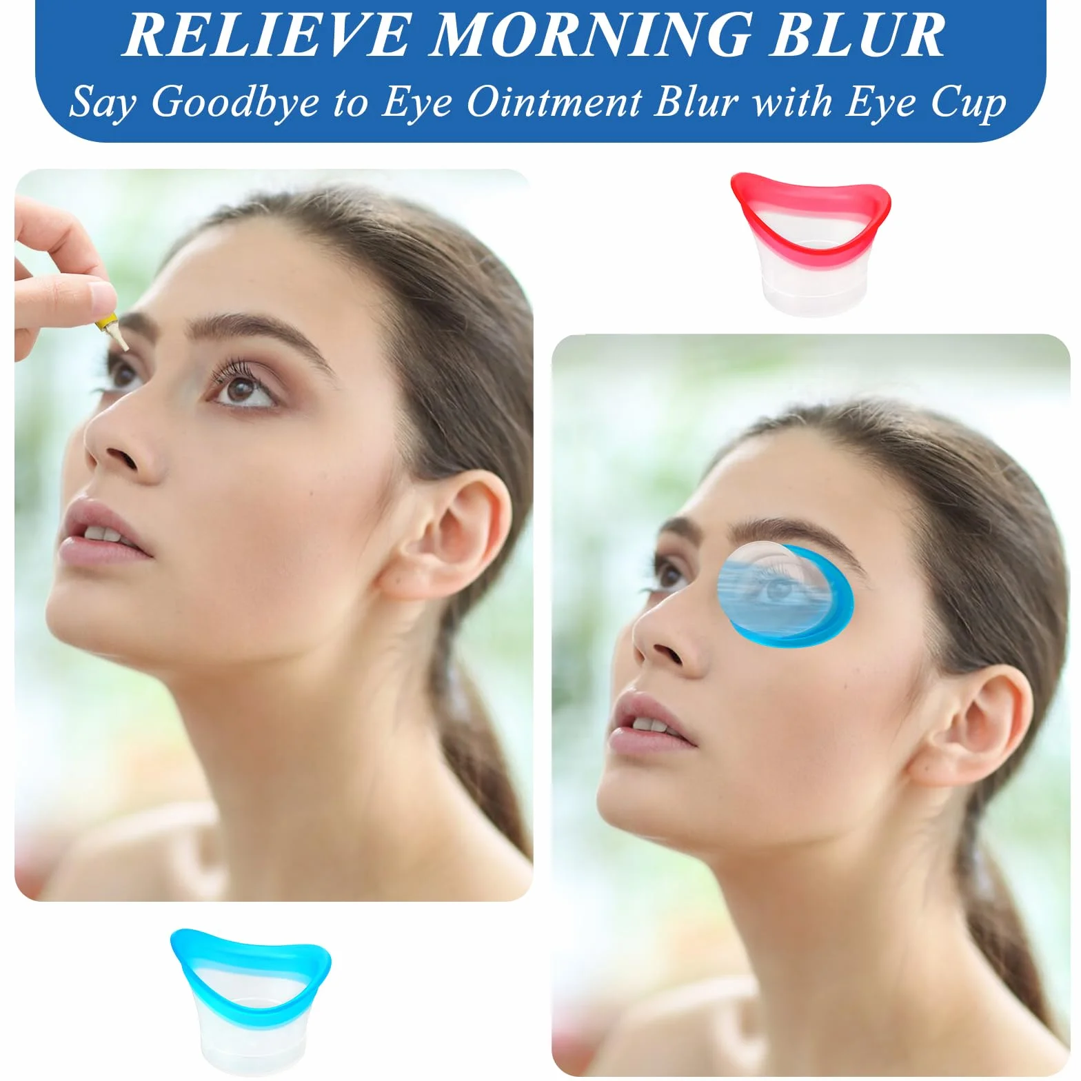 Bandeja de ducha reutilizable de silicona para lavado de ojos, 4 piezas 10ml, herramienta de limpieza portátil