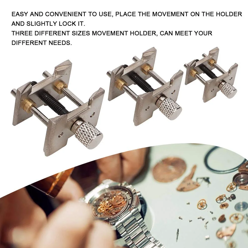 Juego de 3 Soportes para Abrir Cajas de Relojes, Herramientas para Reparar Relojes, Herramienta para Quitar la Tapa Trasera de la Caja, Herramienta de reparación y Extractor para relojeros.