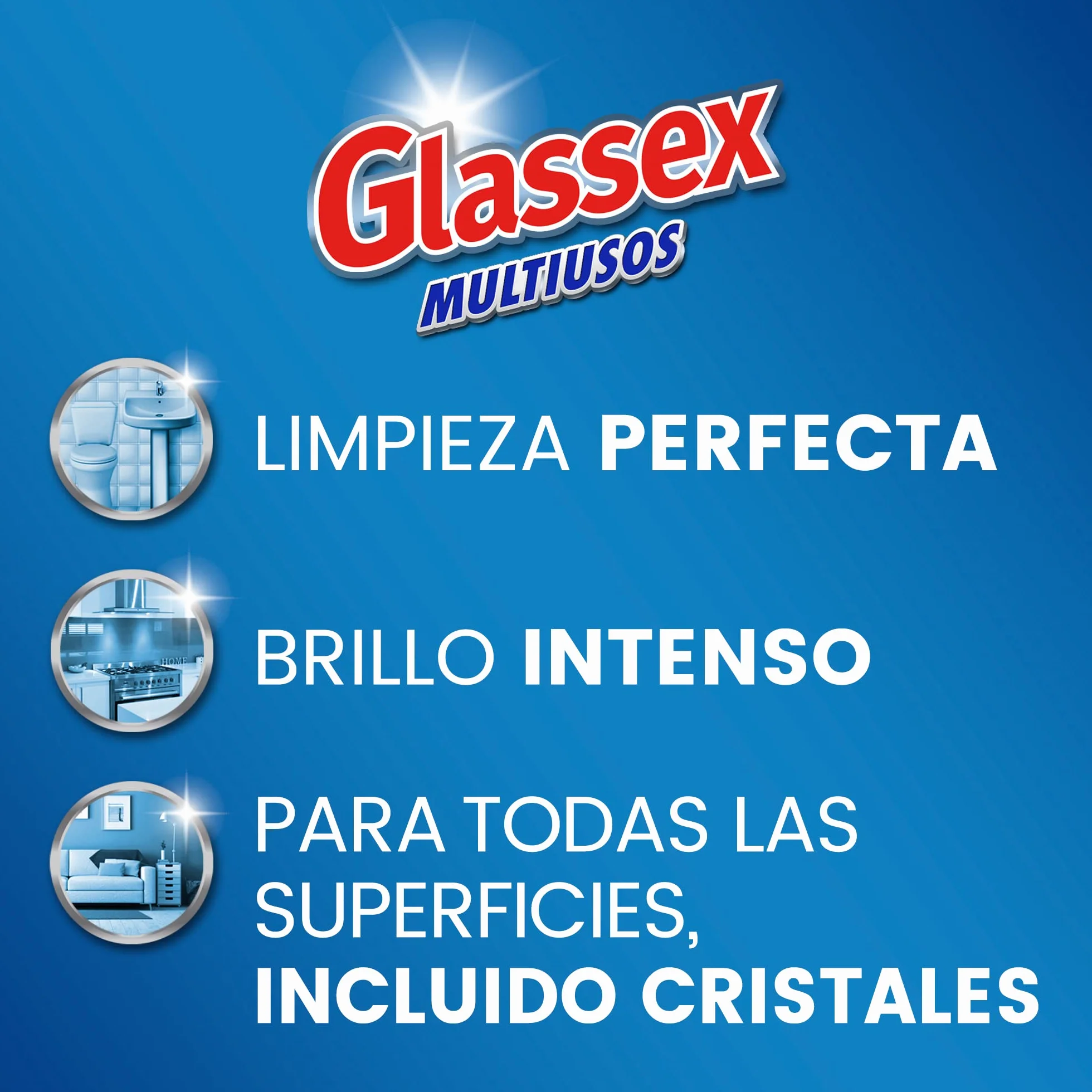 Glassex Limpiador multiusos y cristales pistola spray 750 ml