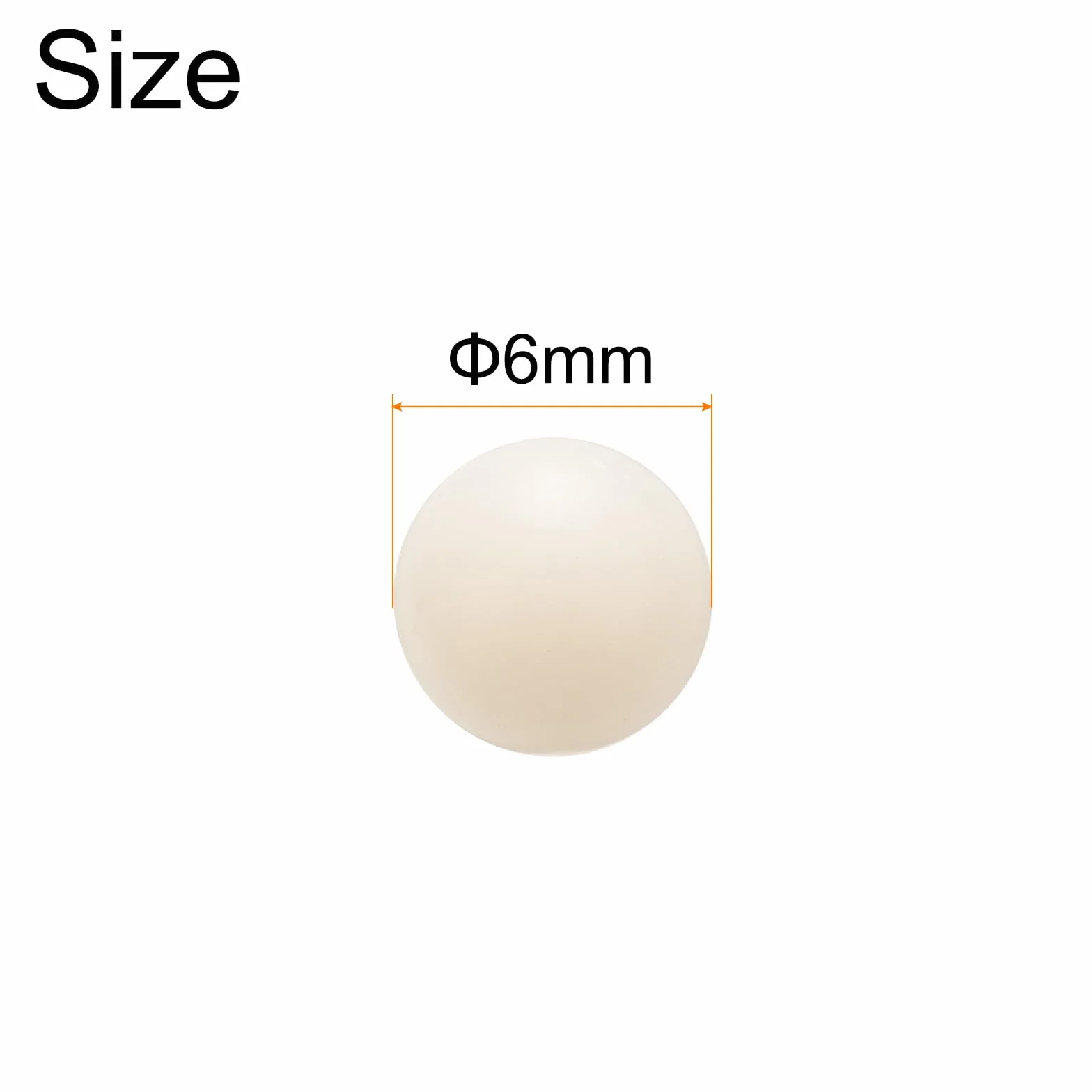 QUARKZMAN 100 Piezas Bolas Rodamiento Nylon 6 mm Plástico Sólido Precisión