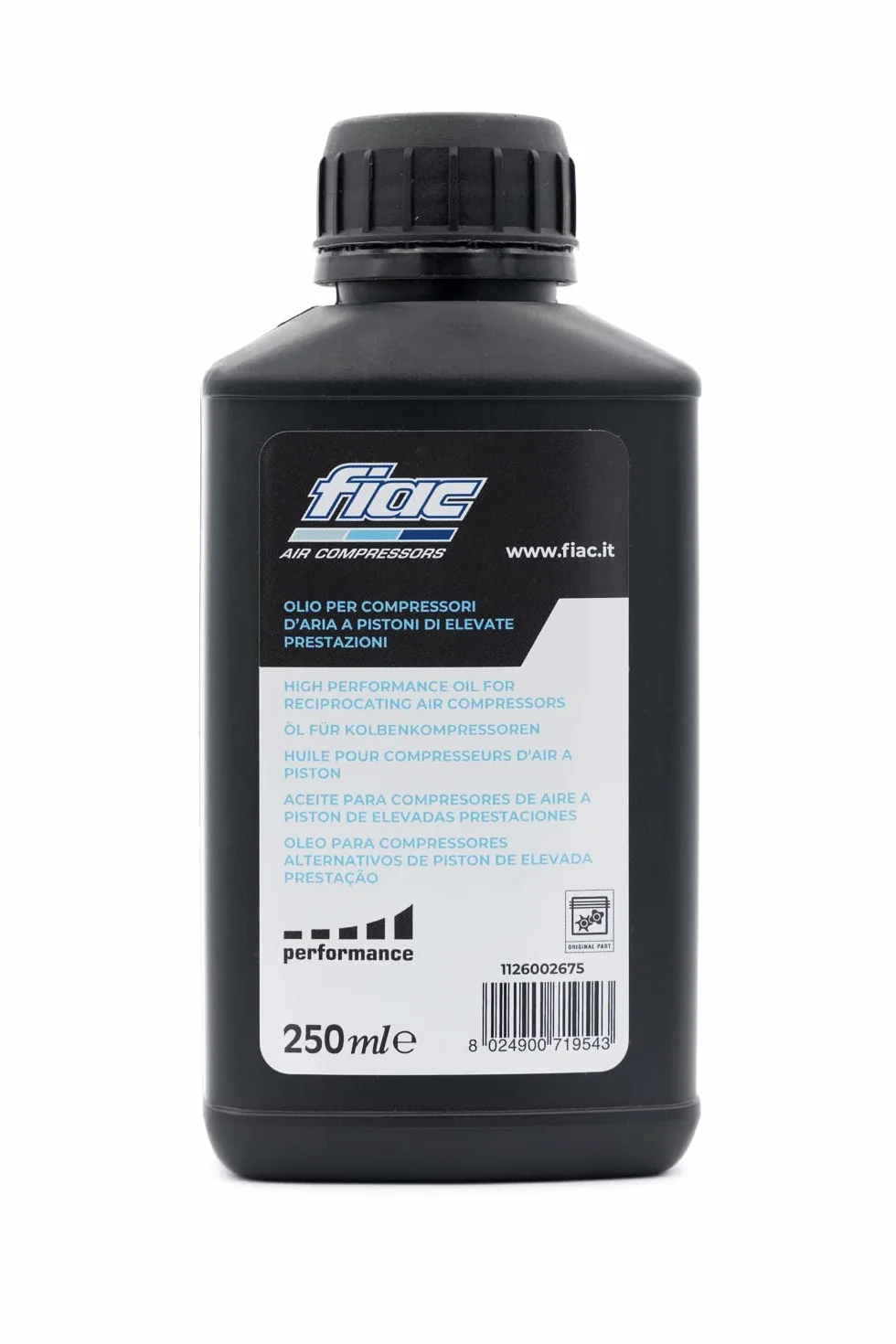 FIAC Performance Oil Aceite Lubricante para Compresores de Pistón 250 ml