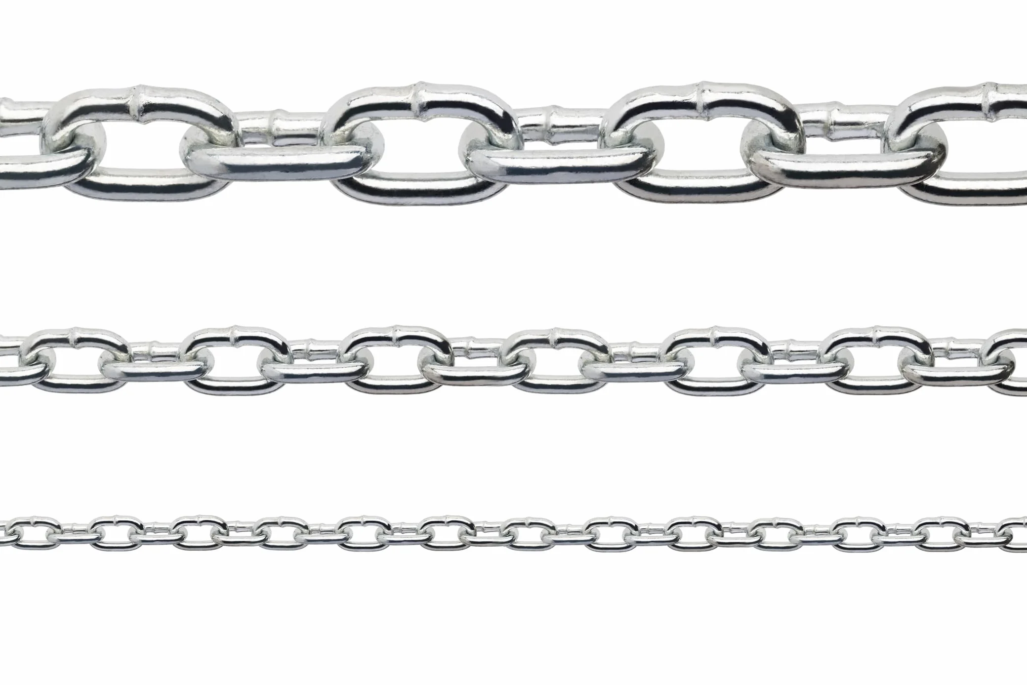 Cadena de acero inoxidable DIN 766 eslabones cortos 2 mm 2 m 316 V4A