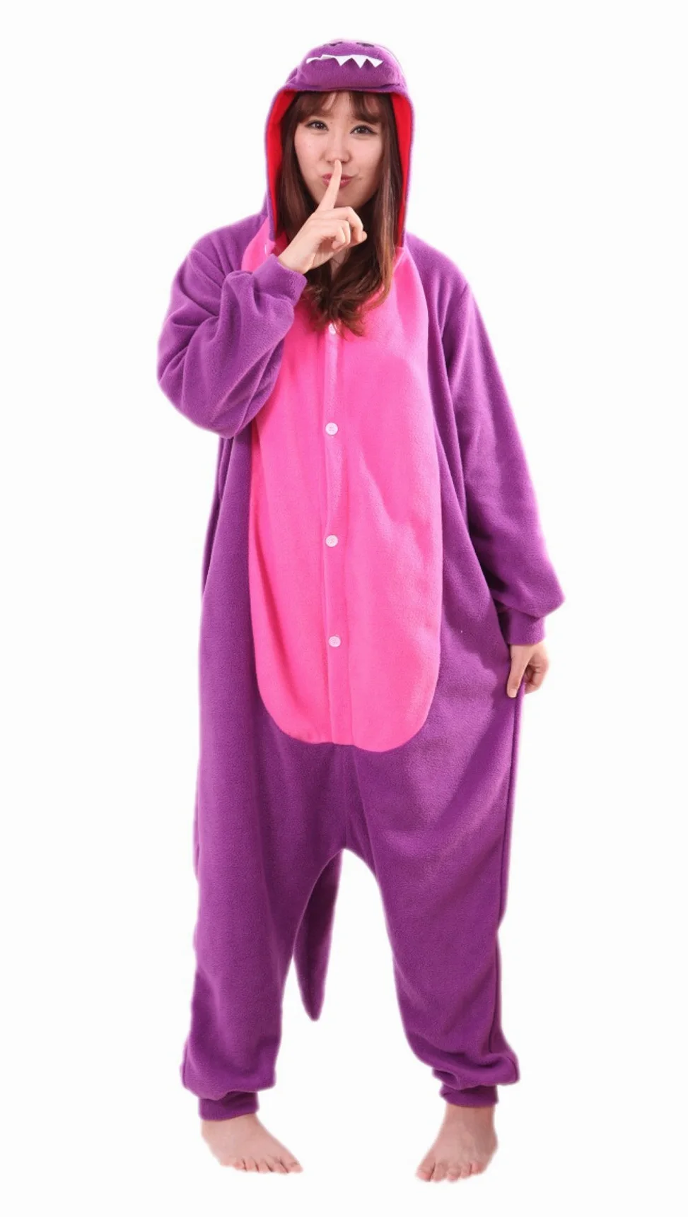 Honeystore Disfraz unisex de dinosaurio para cosplay de 1 pieza, pijama de Halloween