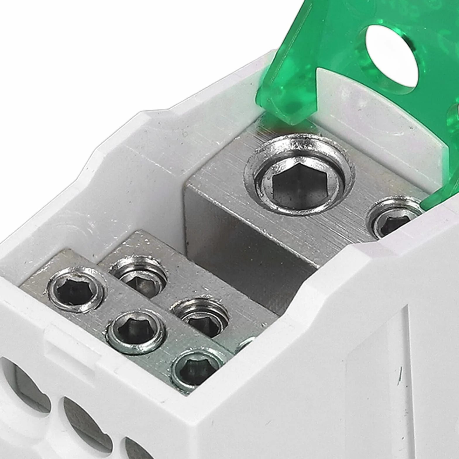 Tyenaza Caja de Distribución de Terminales UKK-125A, C45 Unipolar, para Gabinetes de Energía (Verde)