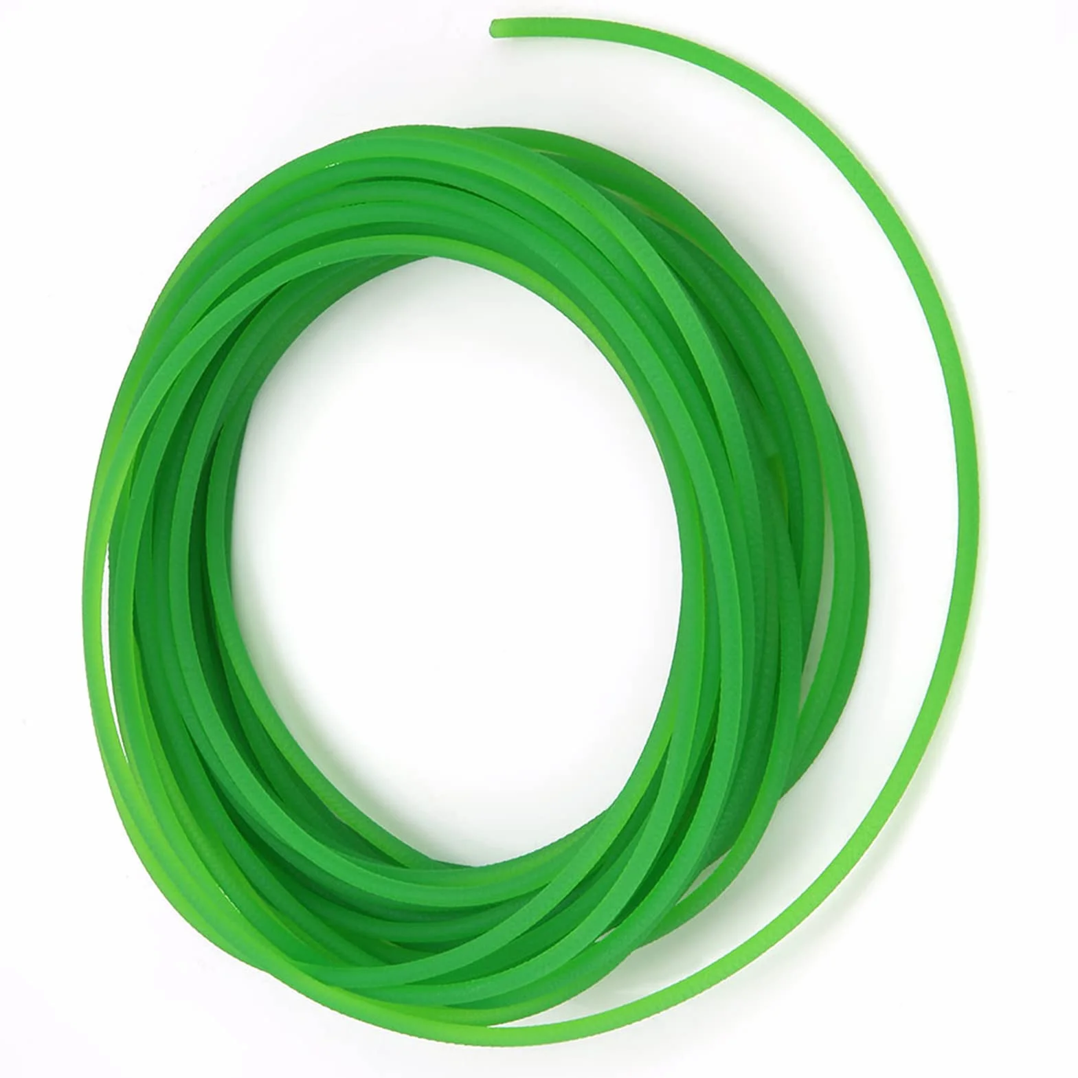 Correa de Poliuretano Redonda Rugosa Verde 3mm x 10m para Transmisión de Accionamiento