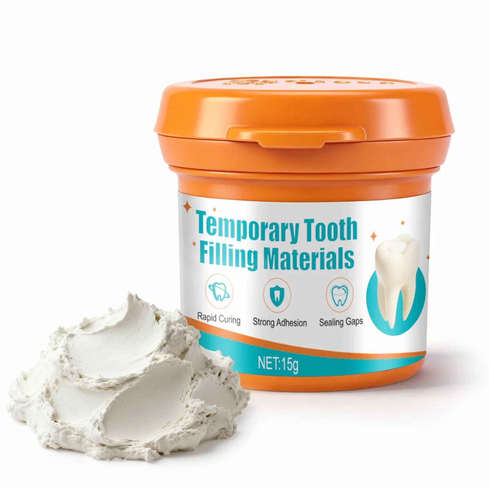 Empaste Dental Profesional, Relleno Dental Temporal, Reparación Dental, 15g