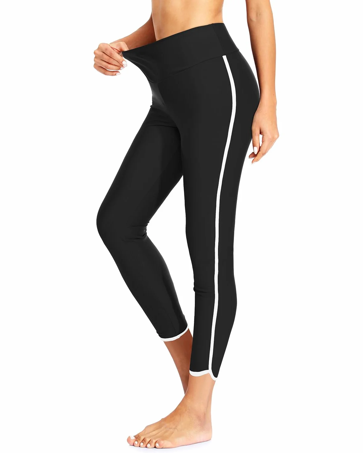 Pantalones de natación de cintura alta para mujer Holipick, leggings UPF 50+