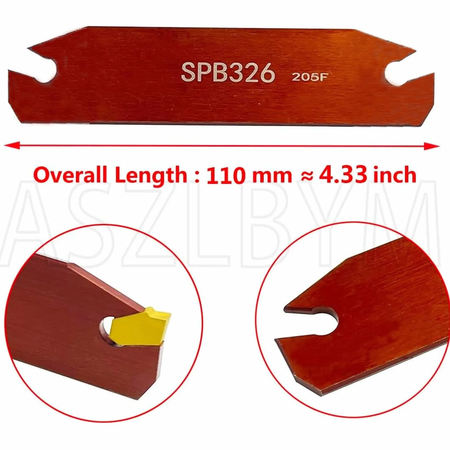 SPB326 SPB26-3 SP300 SMBB1626 Herramienta de corte de ranura 12 plaquitas de metal duro 3 mm