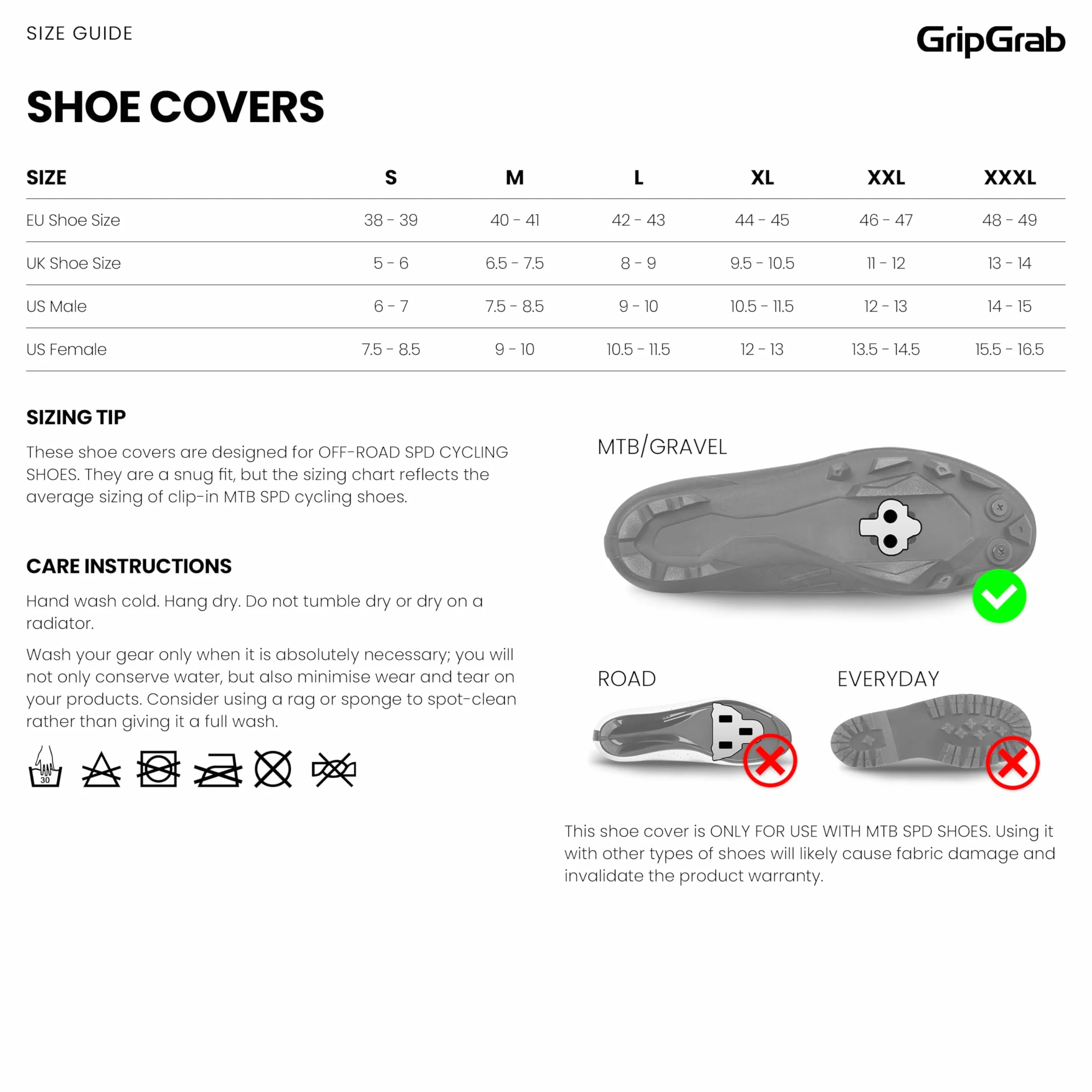 GripGrab Cubrezapatillas Ciclismo Arctic X Invierno Térmicos MTB Gravel Cortavientos Neopreno Impermeable Forro Polar