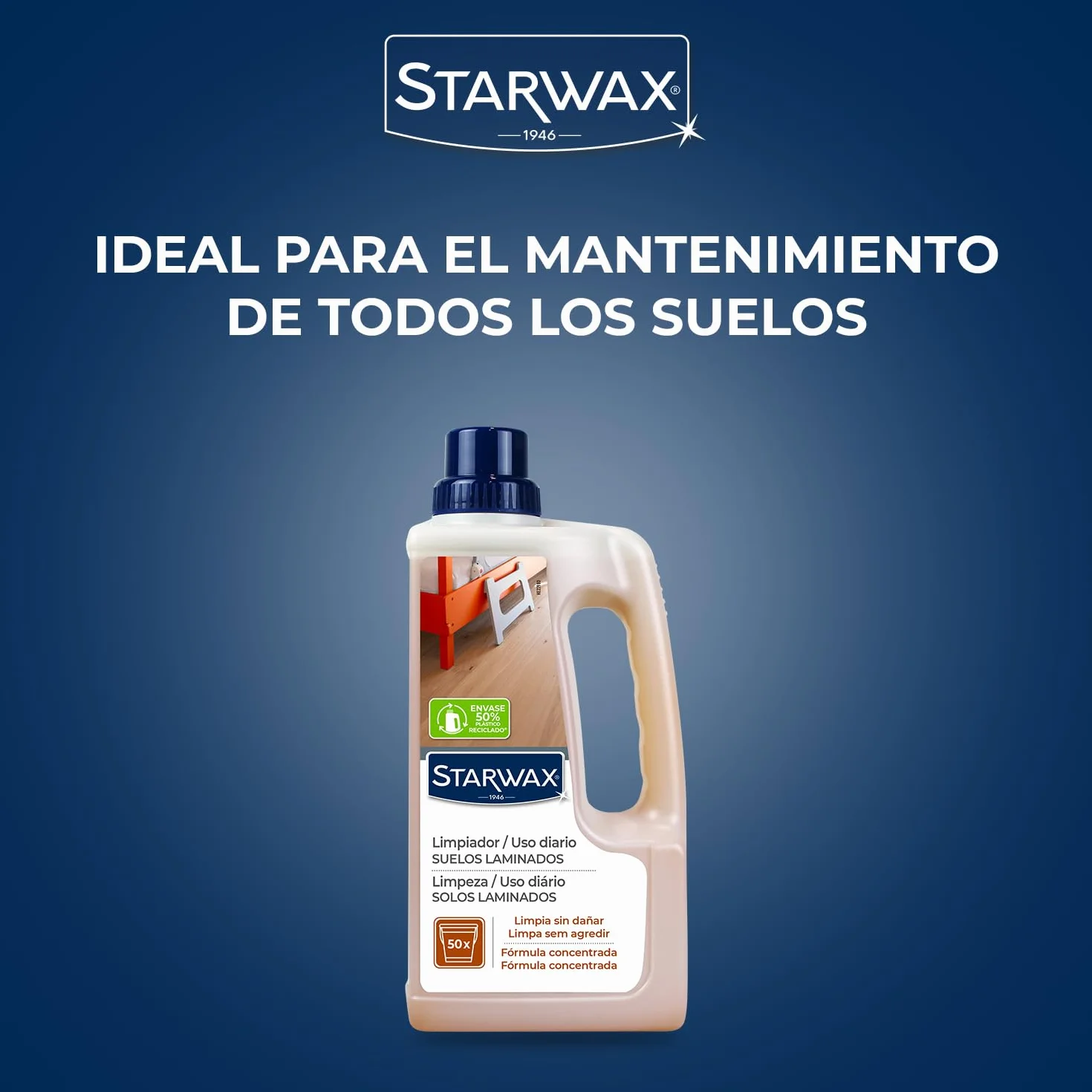 STARWAX Limpiador suave para parquet y suelos laminados 1L