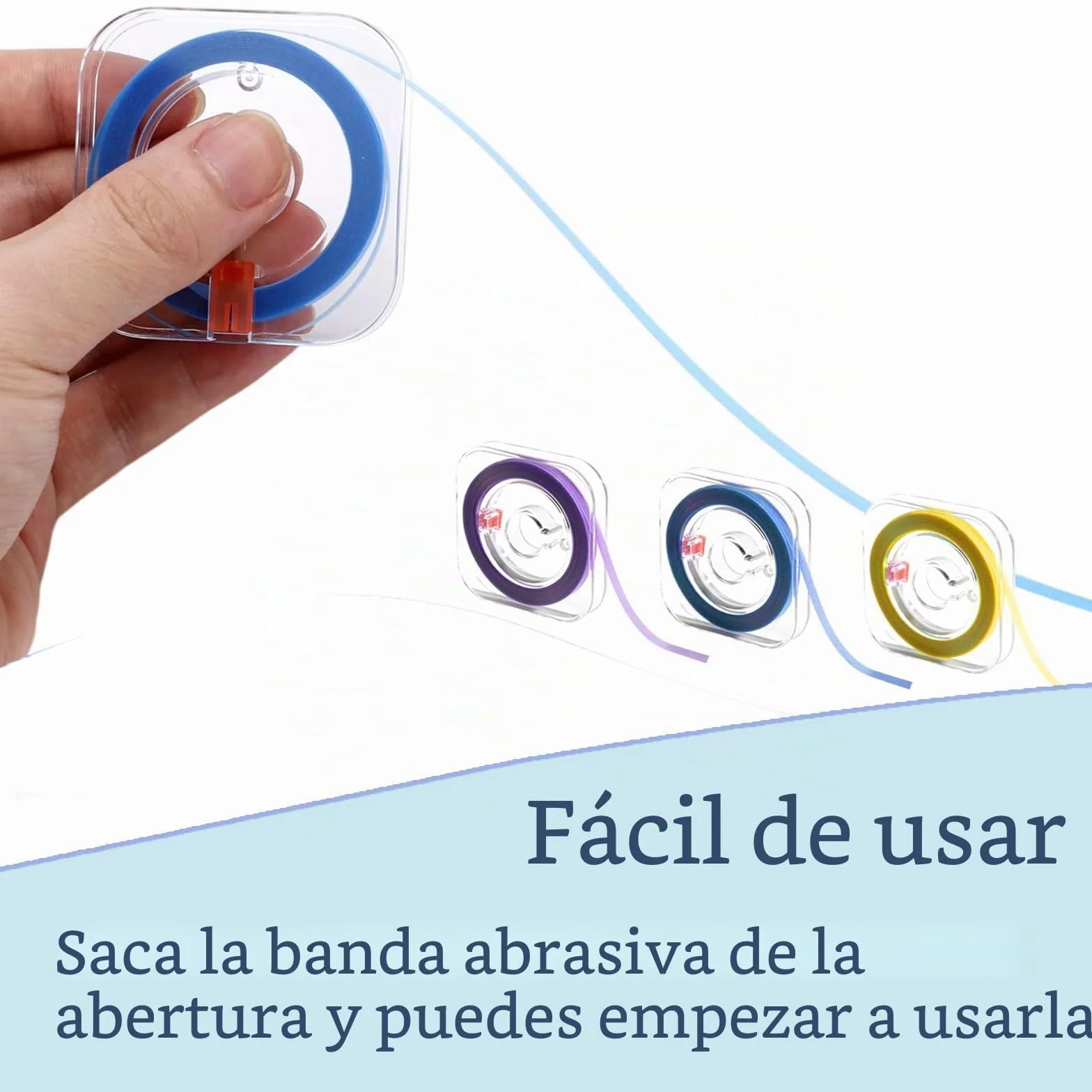 Tiras de Pulido Dental 2 pcs, Rodillo Abrasivo para Lijado de Dientes, Archivo de Resina, Papel de Lija Dental para Blanqueamiento