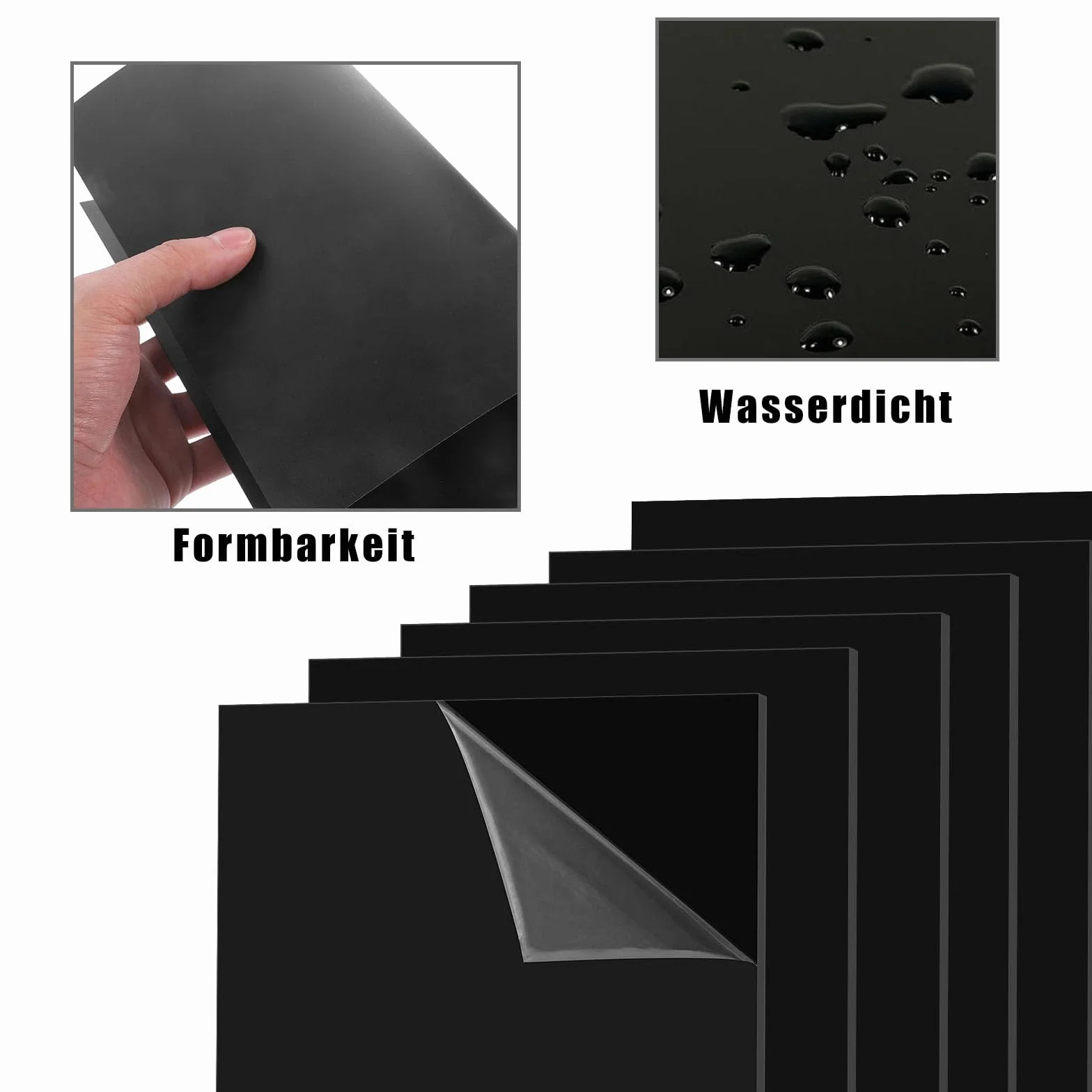 Placas de Plastico ABS Negro 3mm 30x20 cm Superficie Lisa para Modelos Arquitectonicos